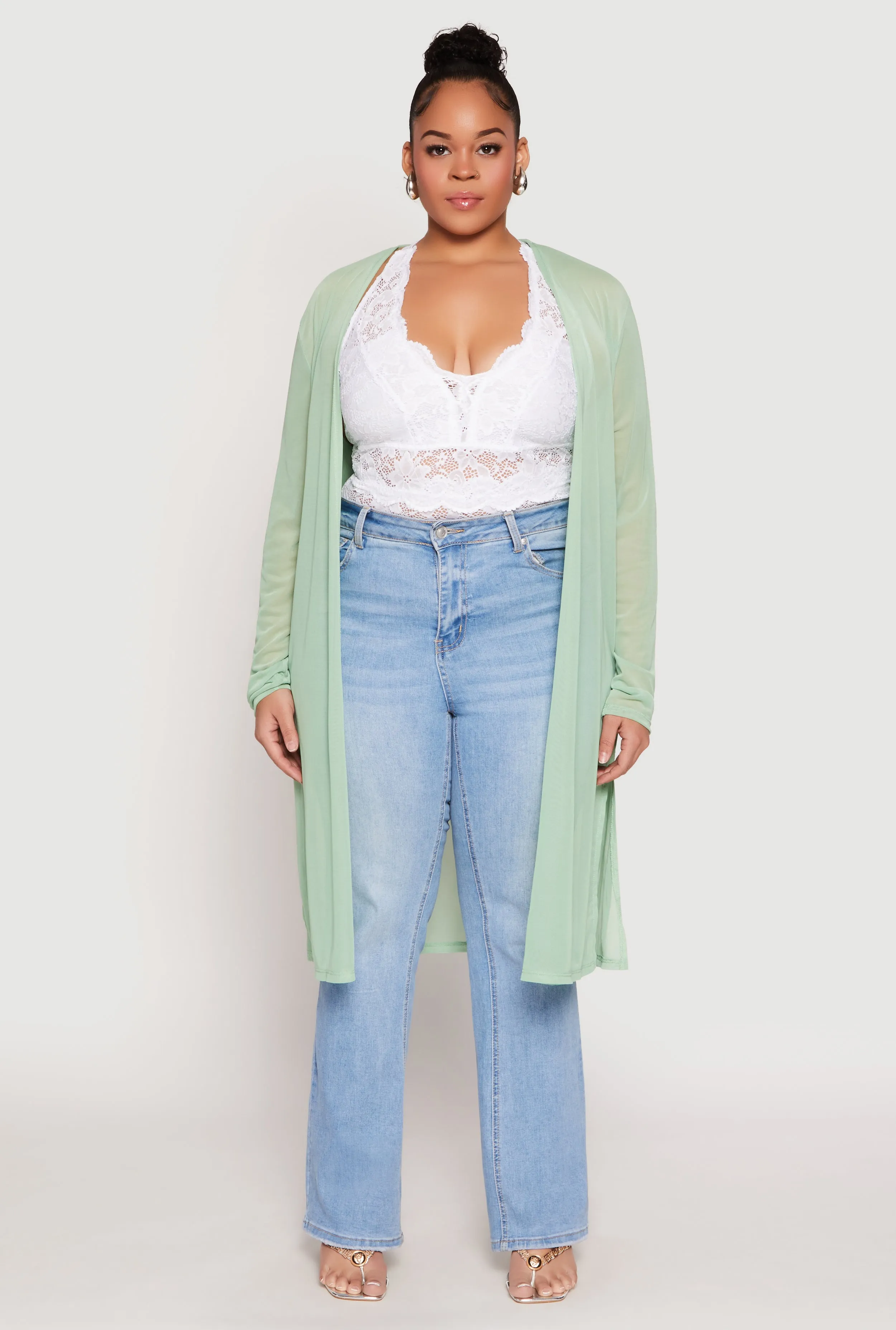 Plus Size Mesh Duster sold by Rainbow