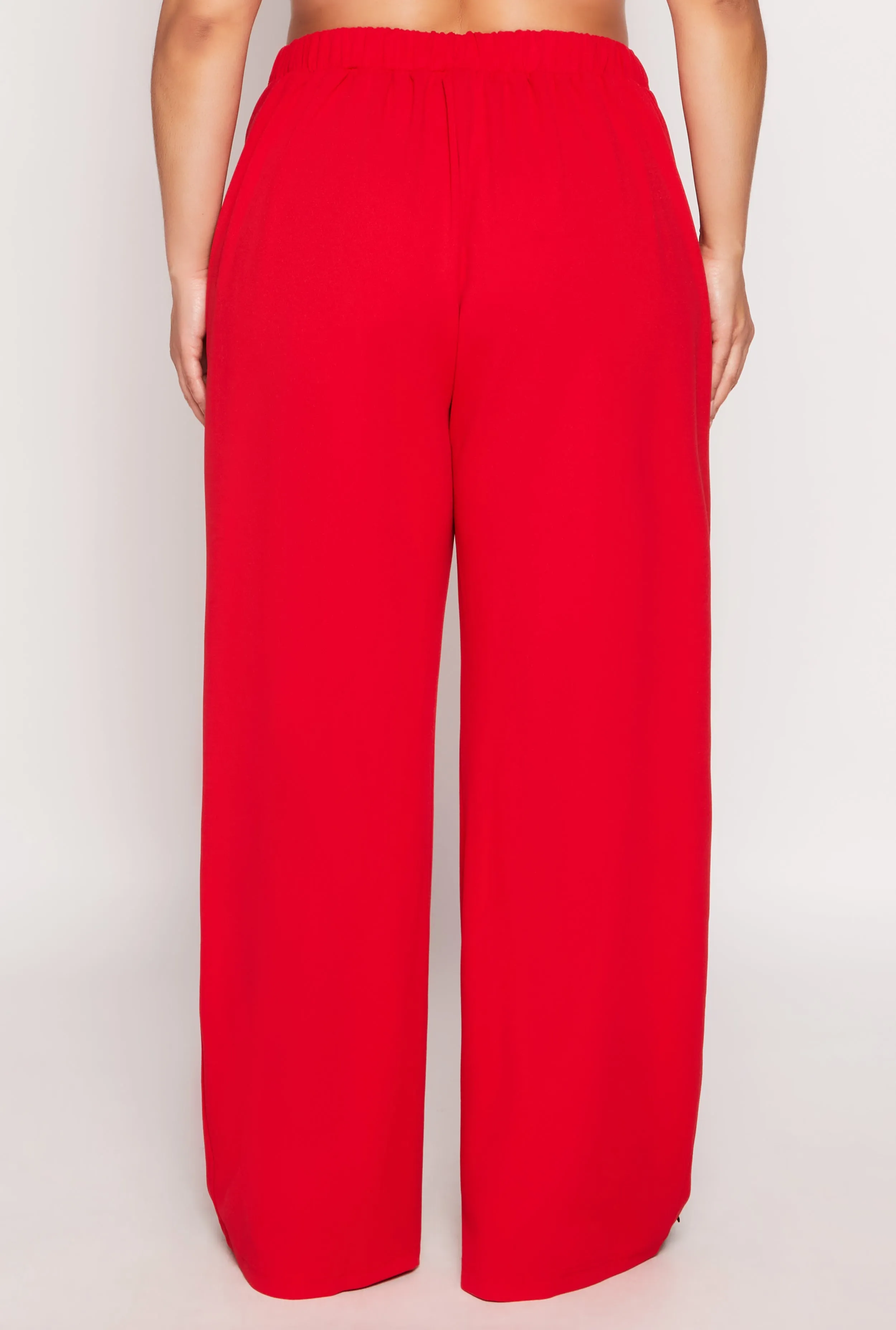 Plus Size Crepe Knit Wide Leg Dress Pants sold by Rainbow product image thumbnail 3