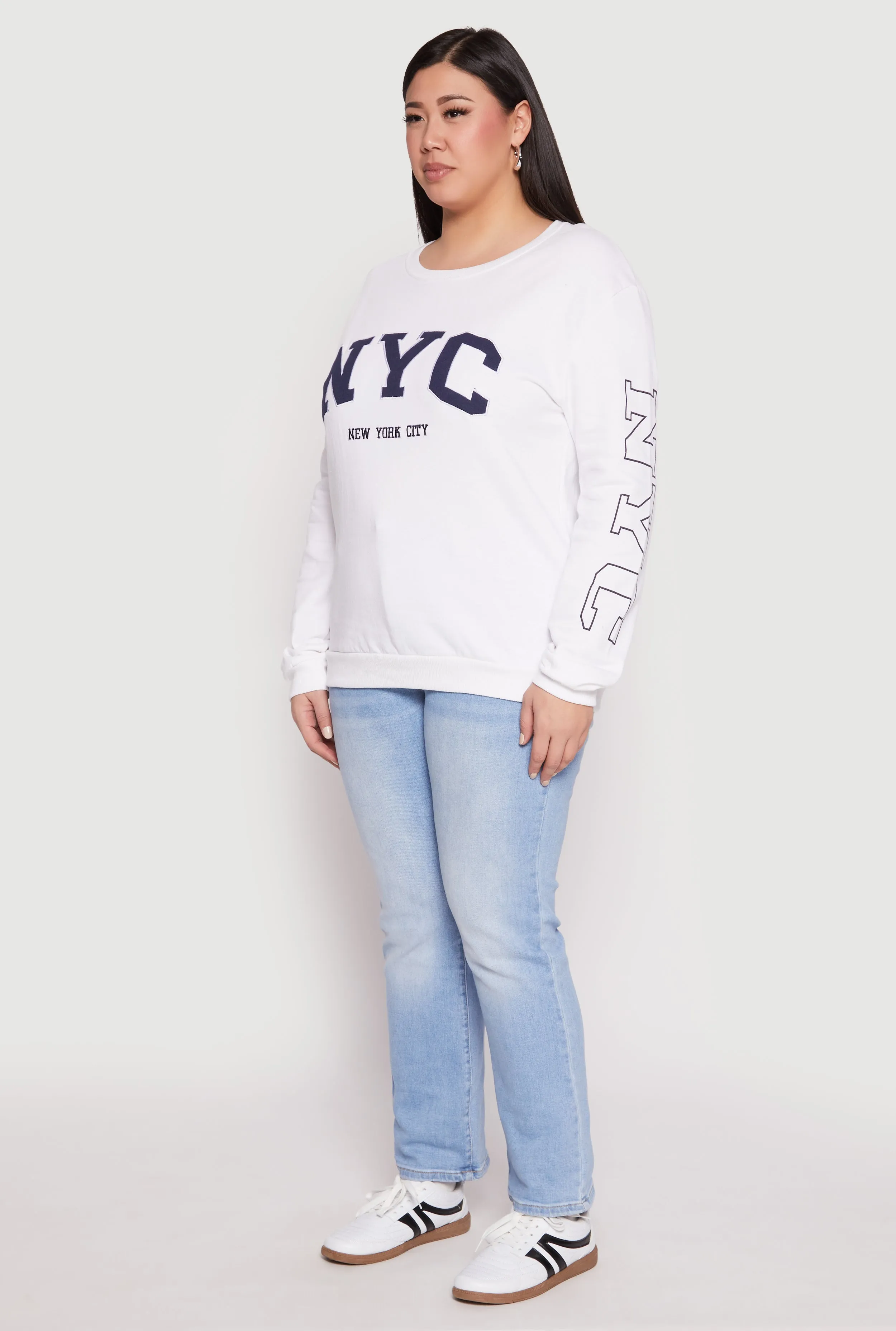 Plus Size NYC Crew Neck Sweatshirt sold by Rainbow product image thumbnail 3
