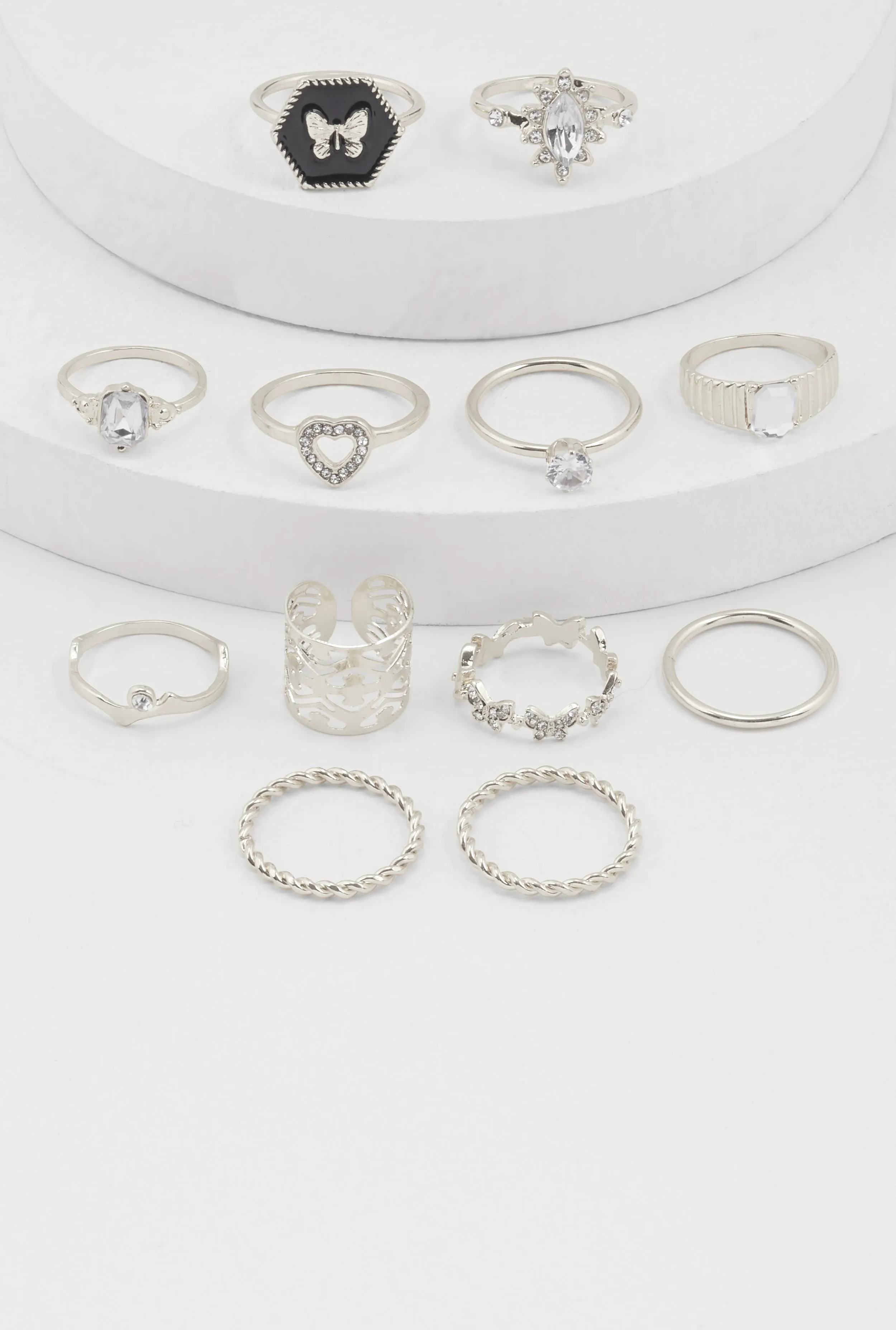 Butterfly Cubic Zirconia Assorted Rings Set of 12 sold by Rainbow