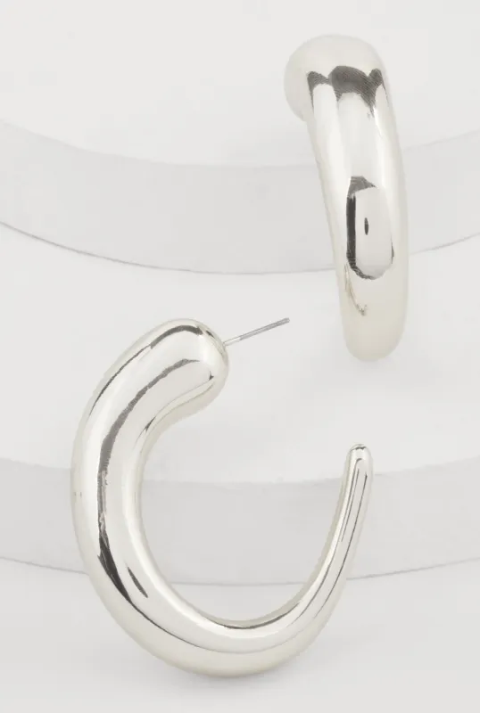 Chunky Metallic Drop Earrings sold by Rainbow