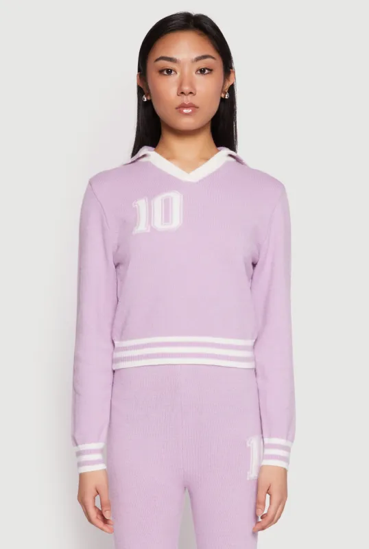 Daisy Johnny Collar 10 Graphic Sweater sold by Rainbow