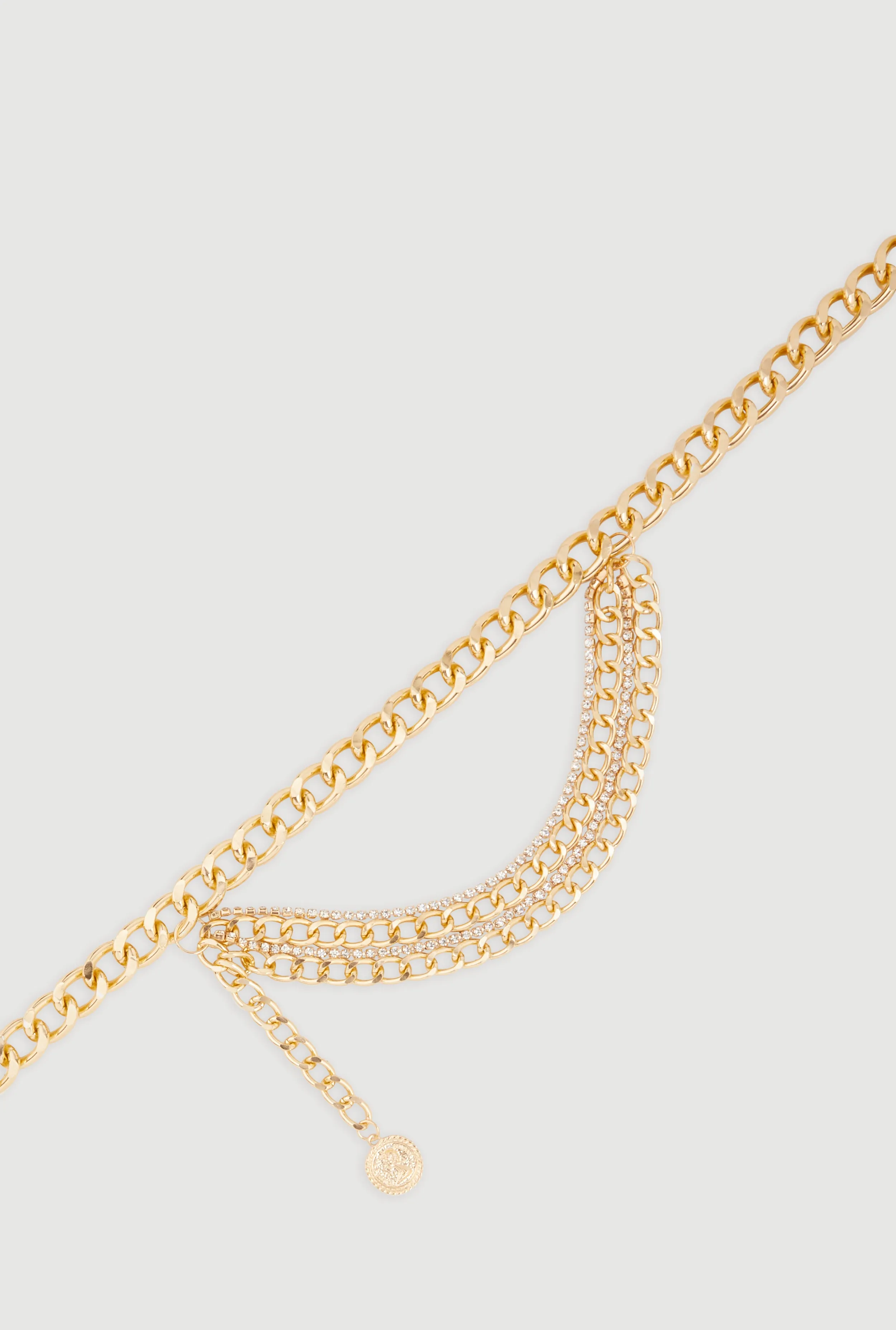 Rhinestone Layered Chain Waist Belt sold by Rainbow product image thumbnail 3