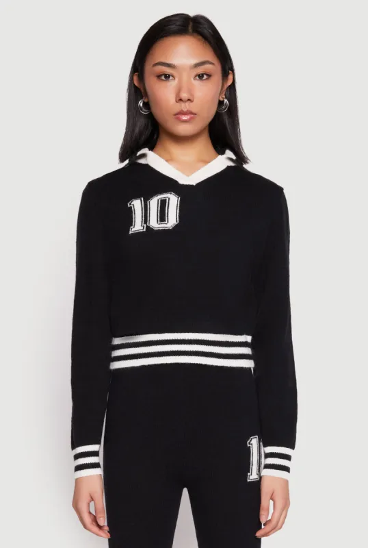 Daisy Johnny Collar 10 Graphic Sweater sold by Rainbow