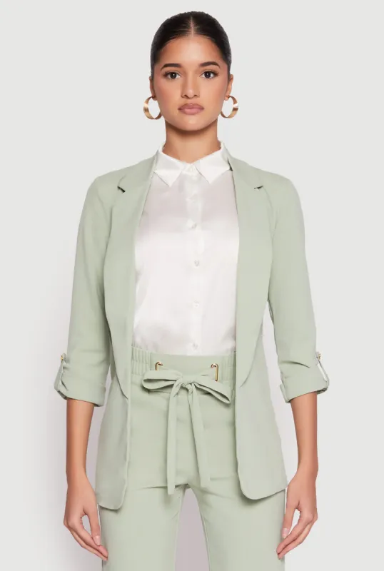 Crepe Knit Open Front Blazer sold by Rainbow