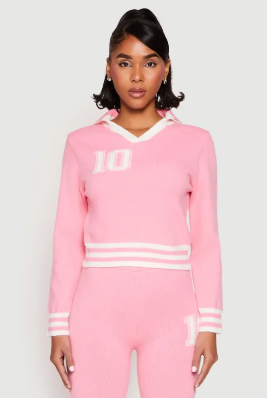 Daisy Johnny Collar 10 Graphic Sweater sold by Rainbow