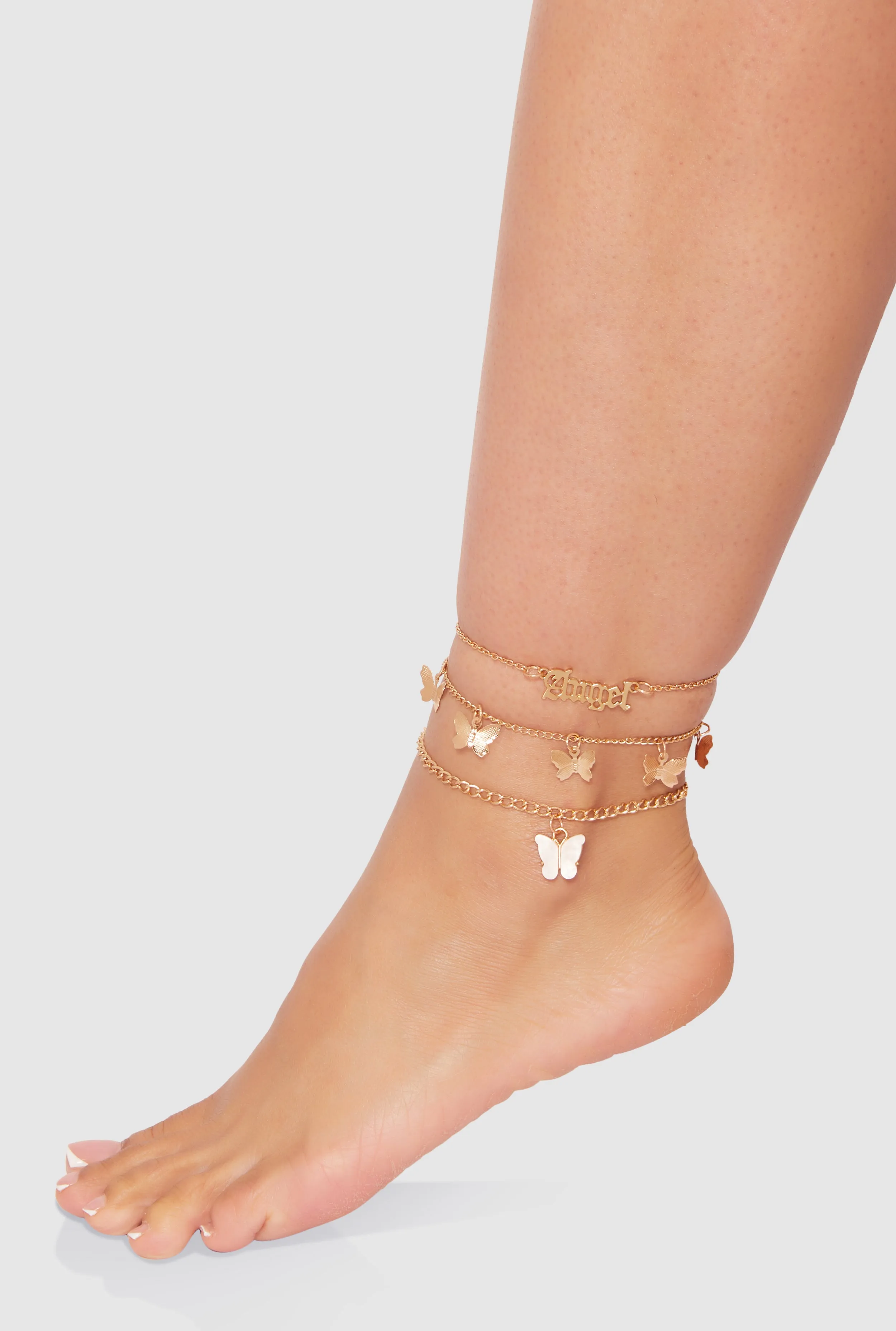 Angel Butterfly Charm Anklet Trio sold by Rainbow product image thumbnail 2
