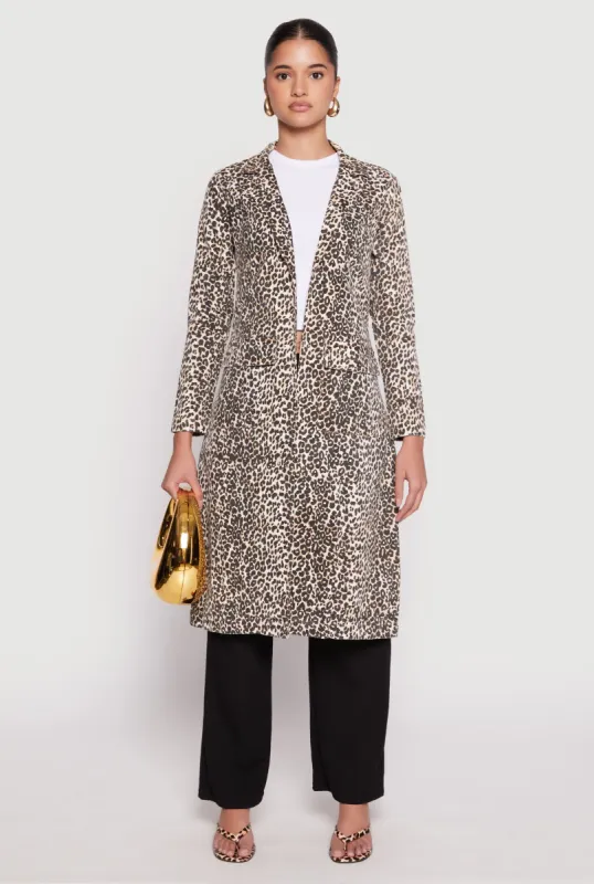 Spoon Jeans Leopard Print Denim Jacket sold by Rainbow