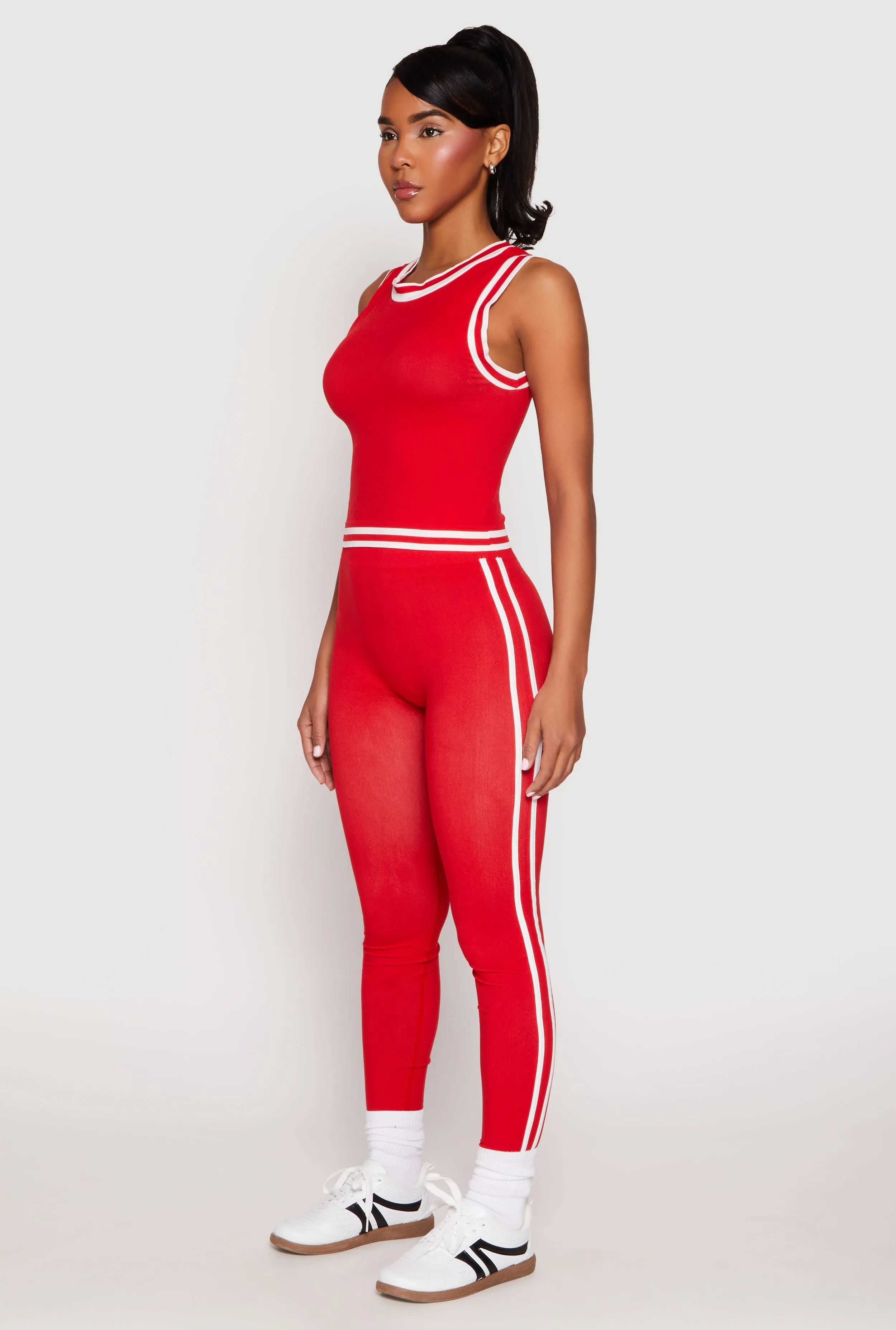 Seamless Varsity Stripe Leggings sold by Rainbow product image thumbnail 2