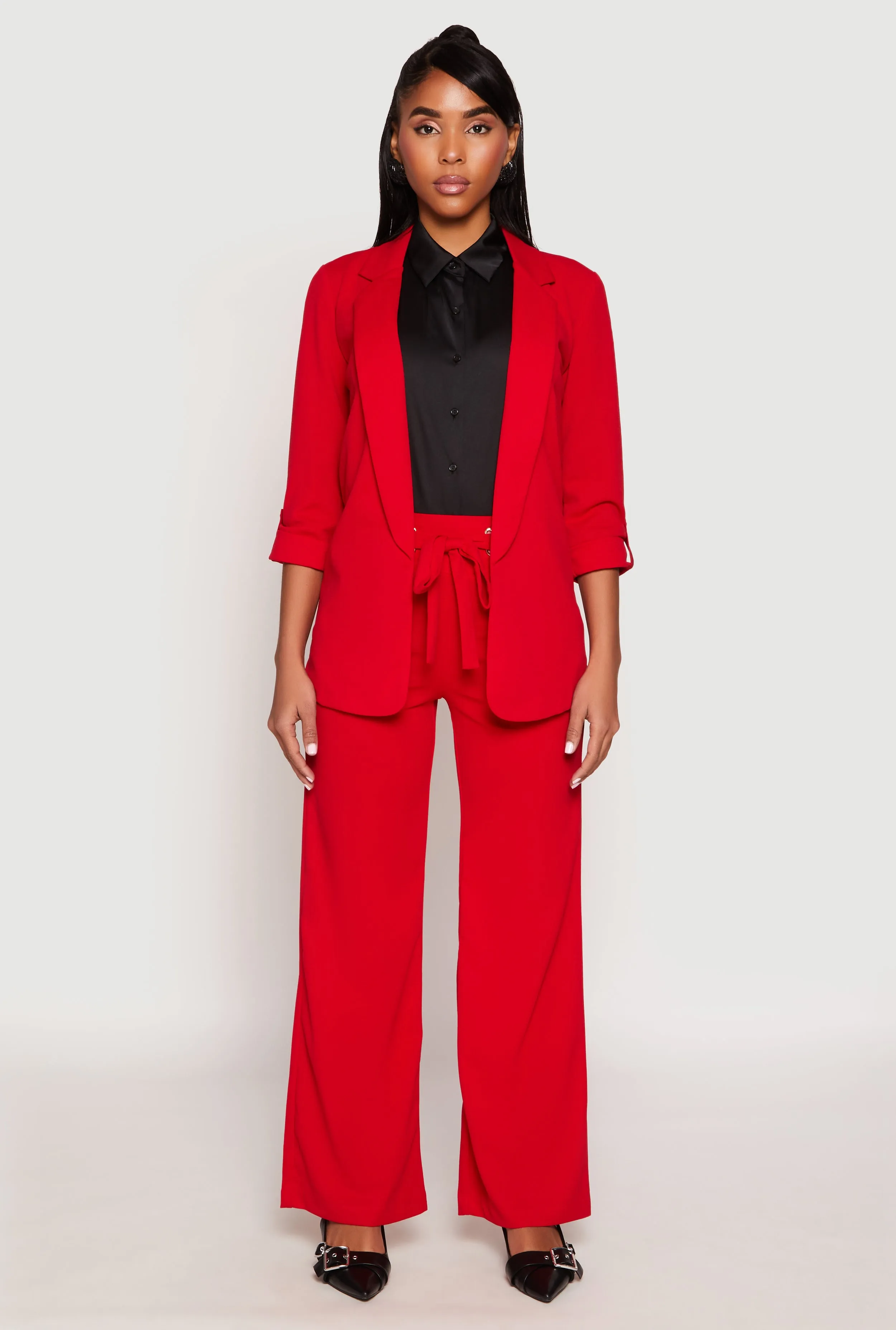 Crepe Knit Open Front Blazer sold by Rainbow product image thumbnail 2