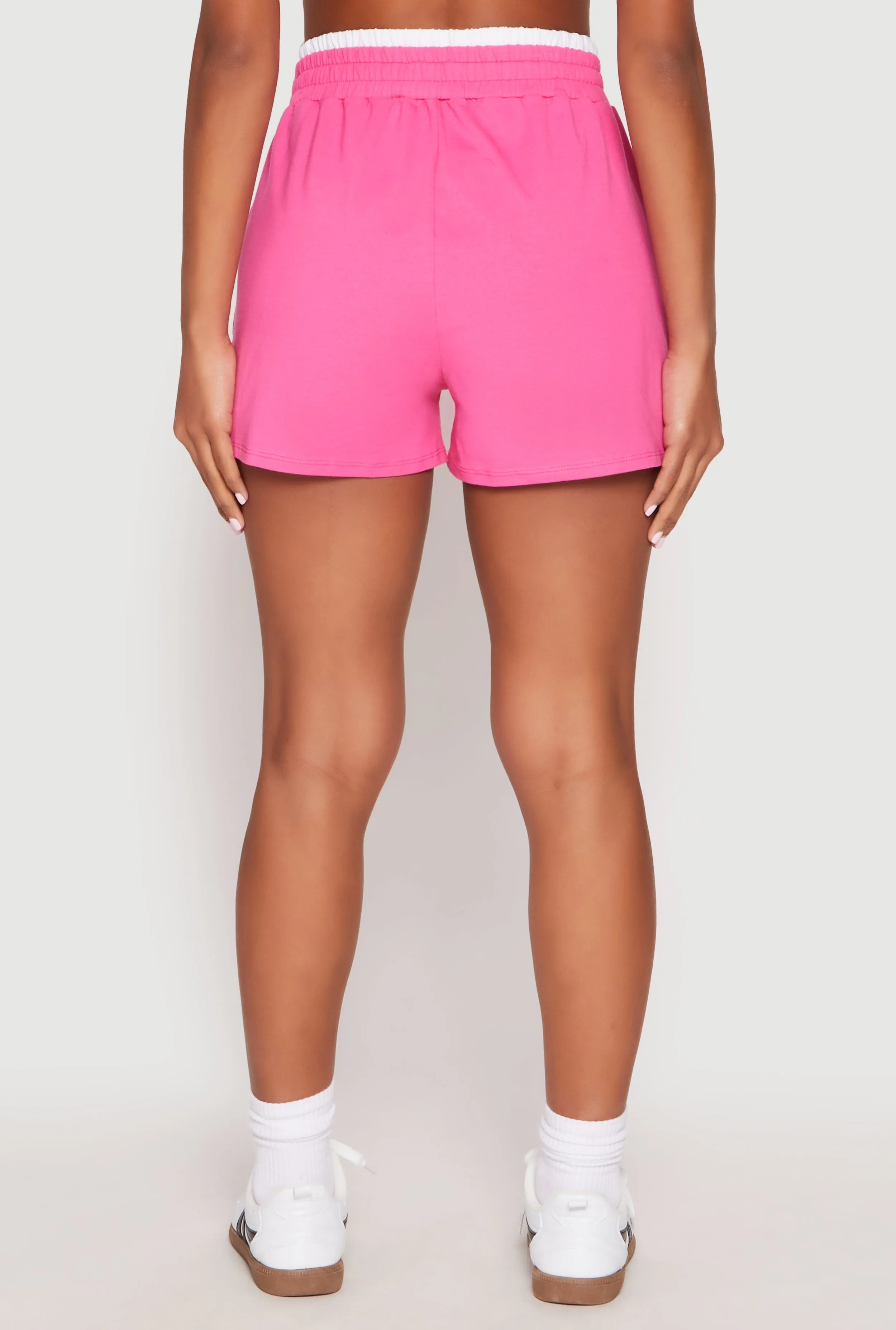 Contrast Elastic Trim High Waist Shorts sold by Rainbow product image thumbnail 3