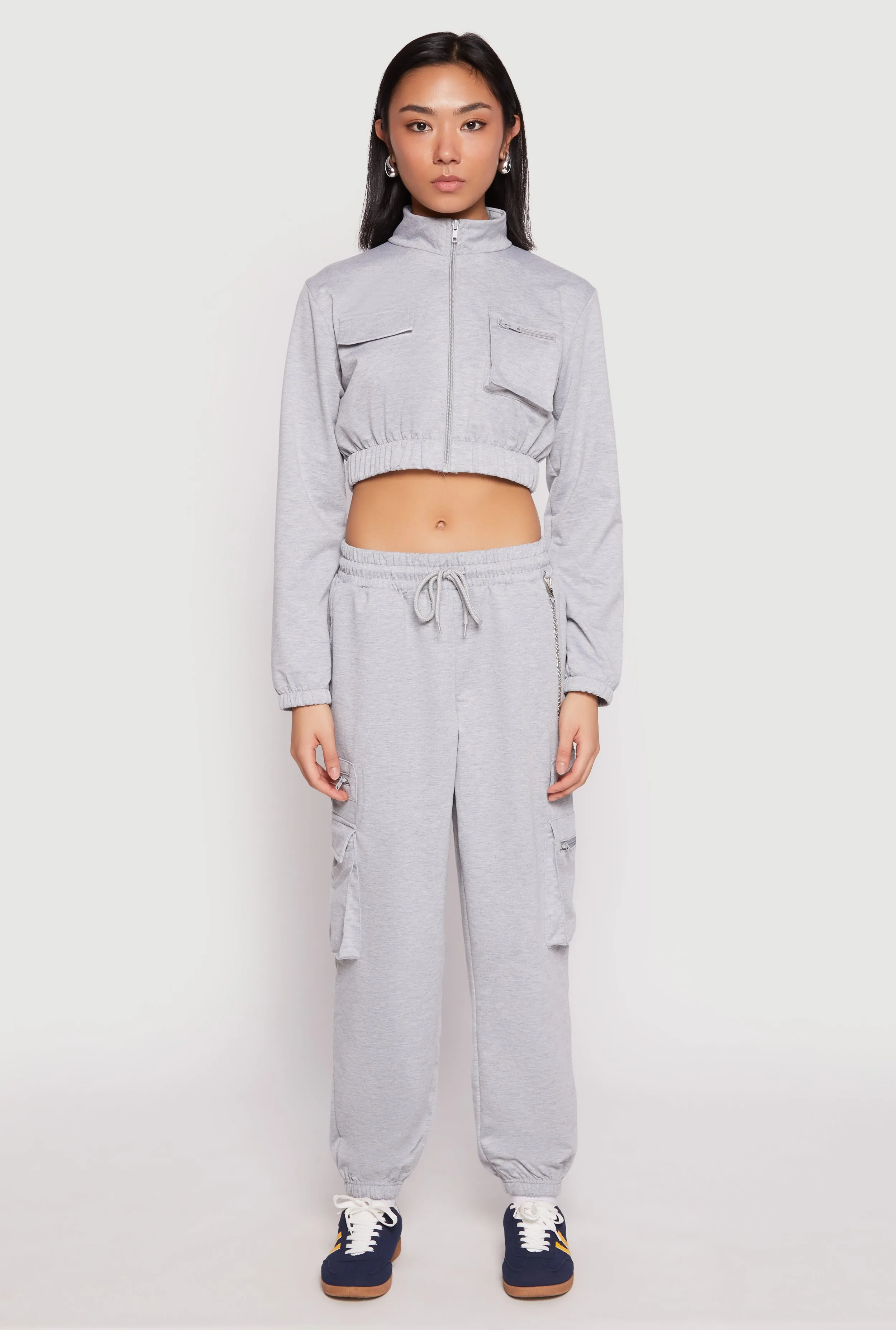 Zip Front Cropped Sweatshirt sold by Rainbow product image thumbnail 2