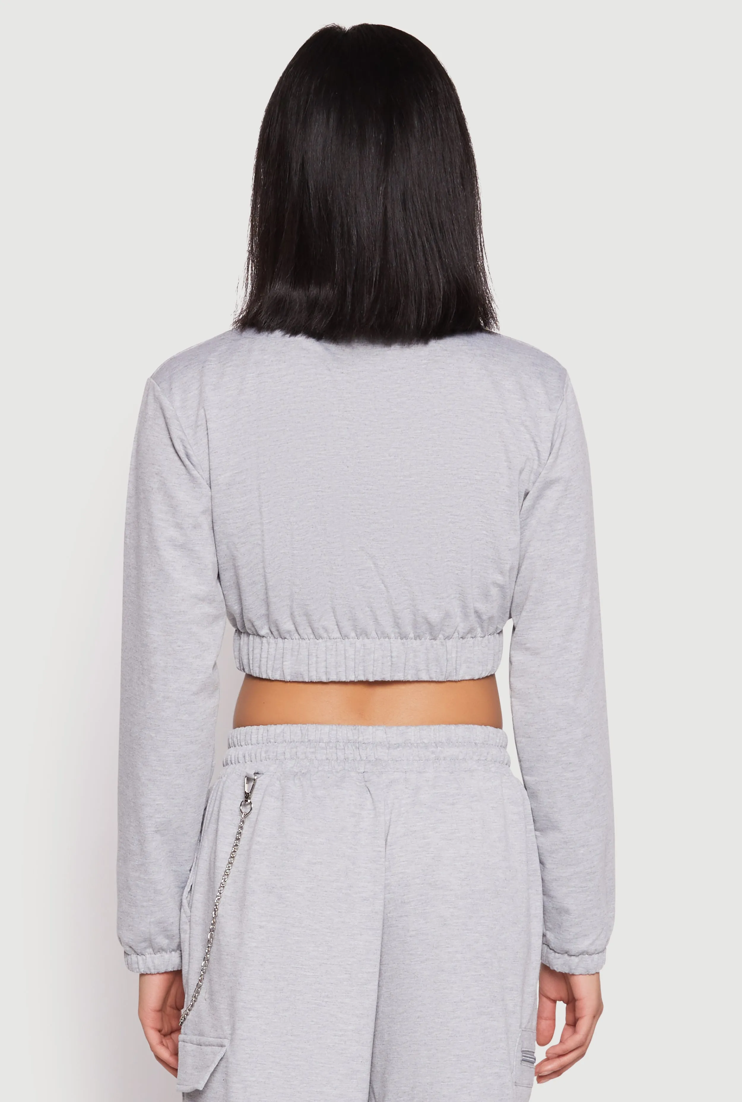 Zip Front Cropped Sweatshirt sold by Rainbow product image thumbnail 5