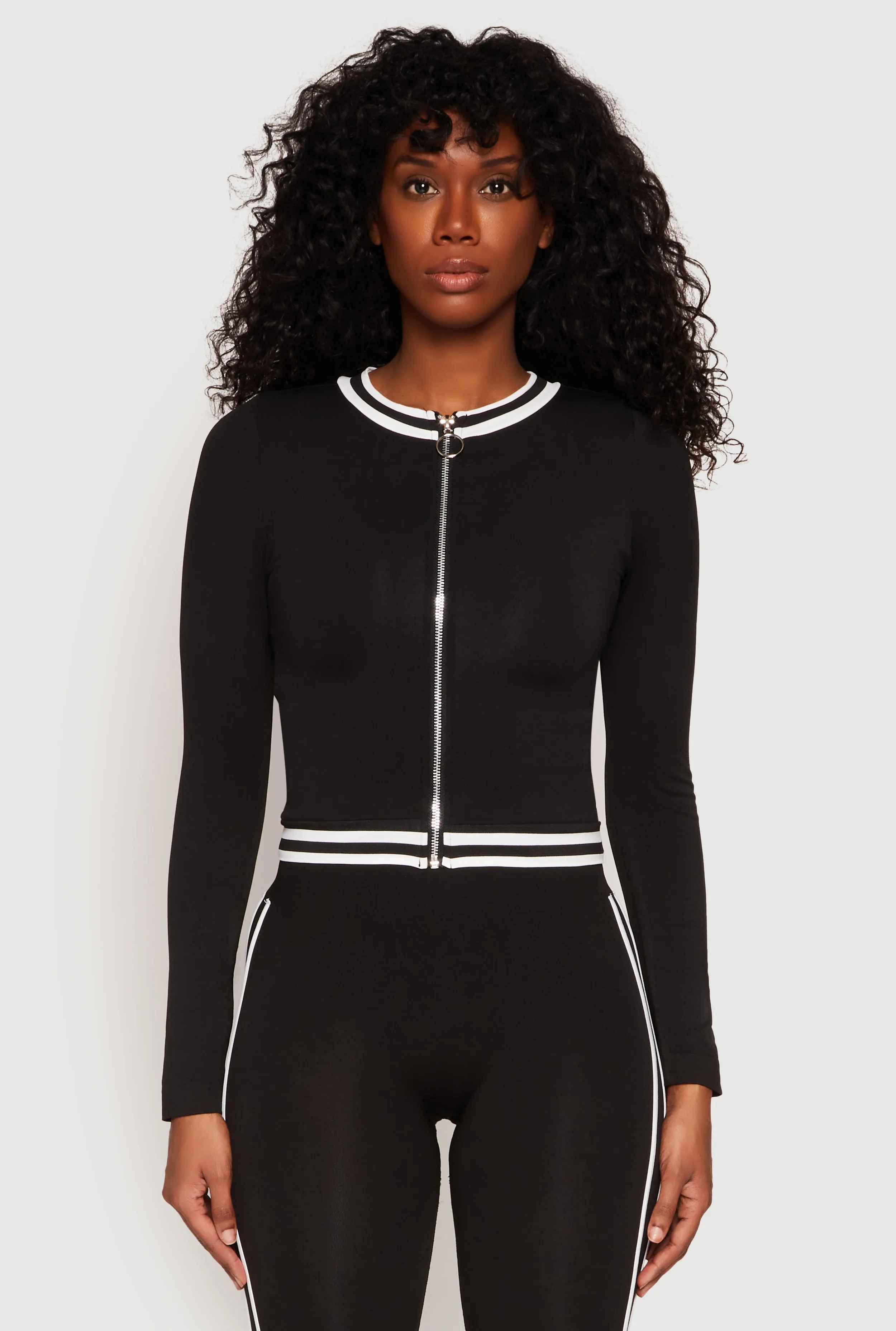Seamless Varsity Stripe Track Jacket sold by Rainbow