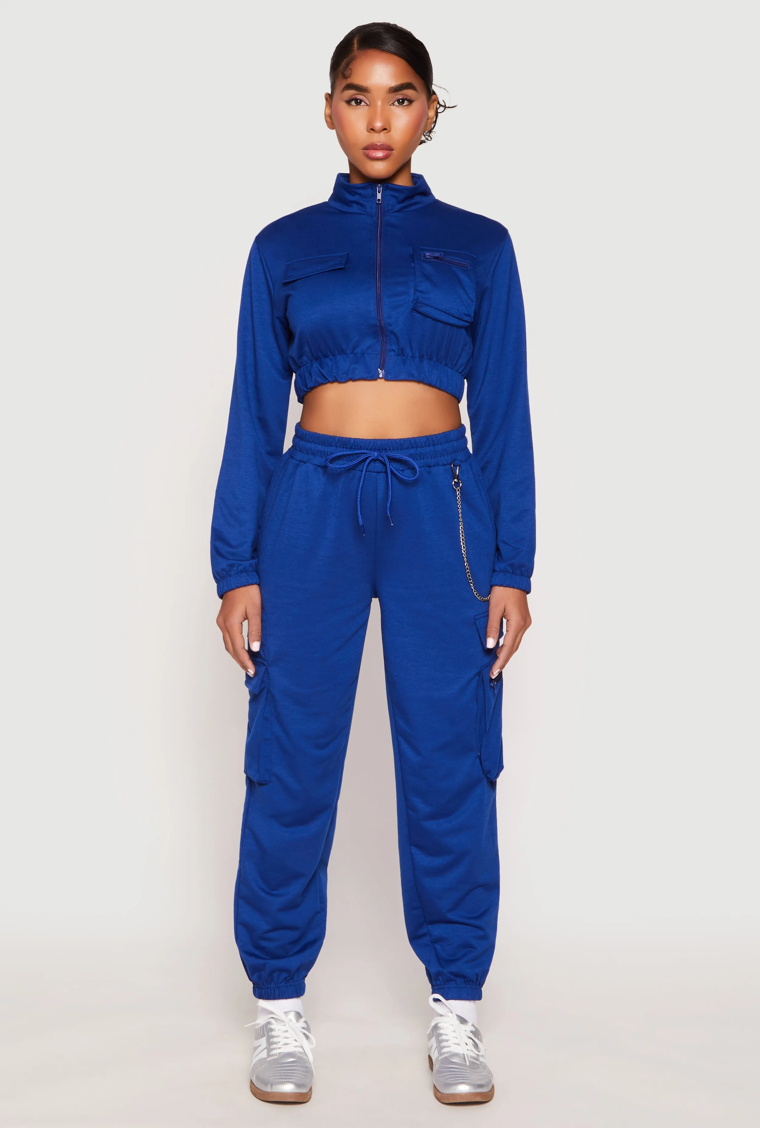 Zip Front Cropped Sweatshirt sold by Rainbow product image thumbnail 2