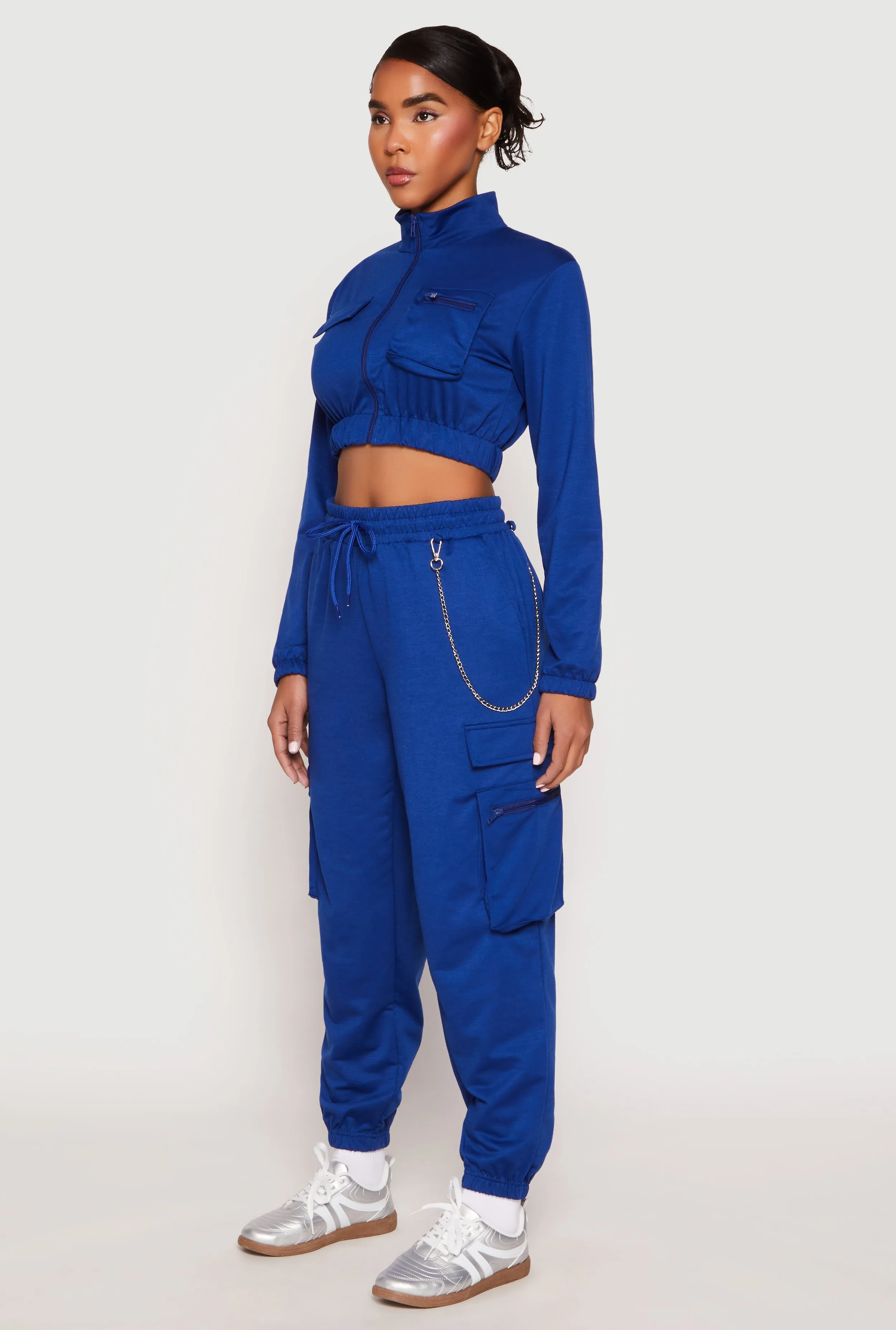 Zip Front Cropped Sweatshirt sold by Rainbow product image thumbnail 3