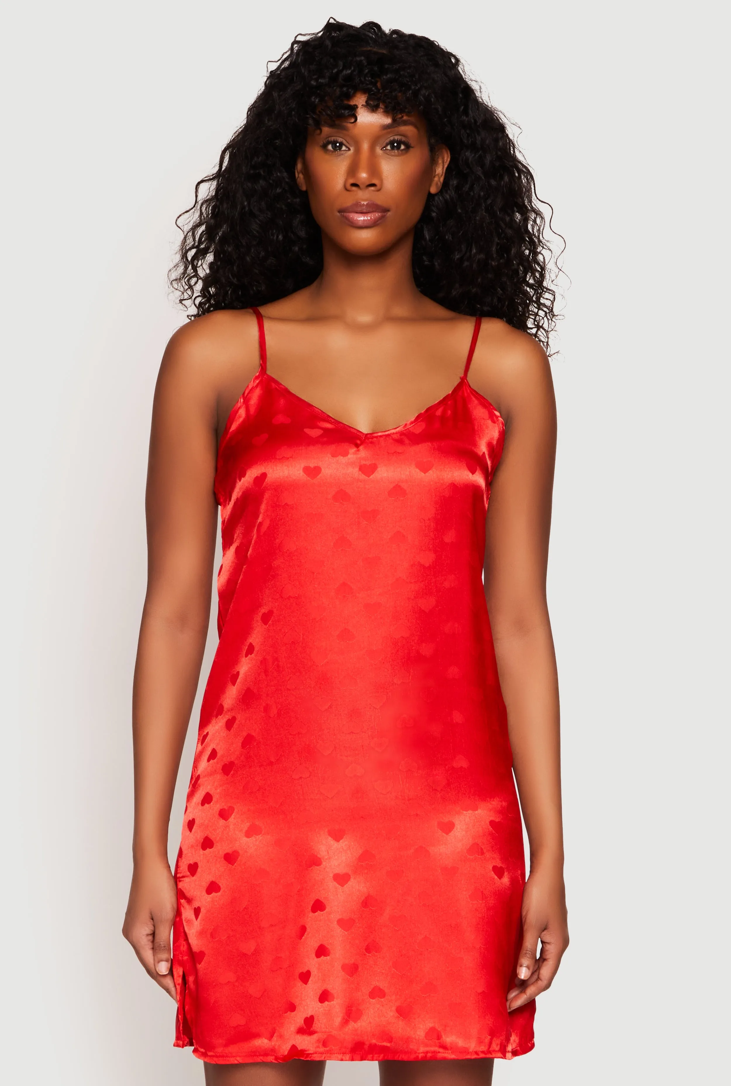 Satin Heart Print Cami Nightgown with Robe sold by Rainbow product image thumbnail 5