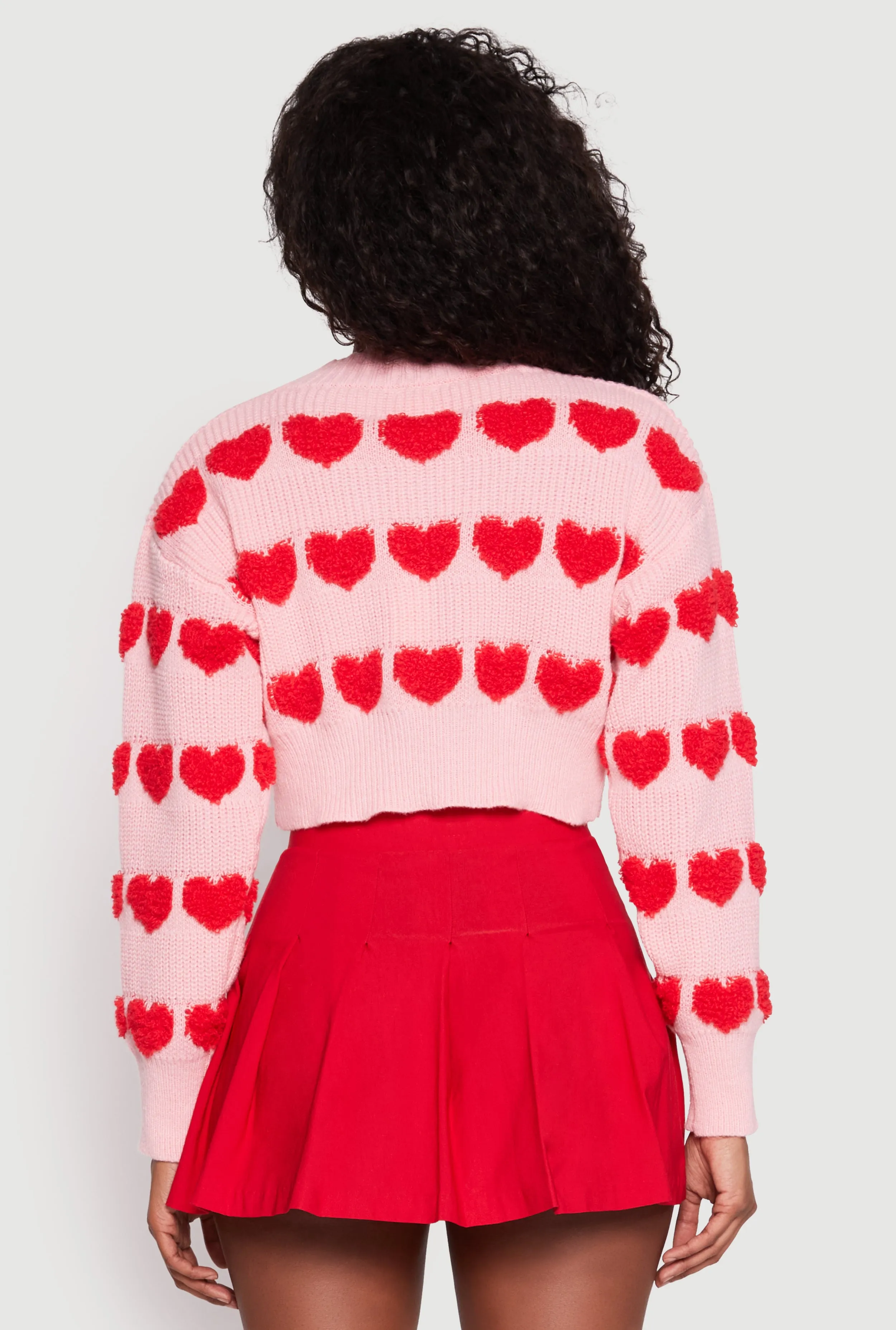 Daisy Chenille Heart Cropped Cardigan sold by Rainbow product image thumbnail 5
