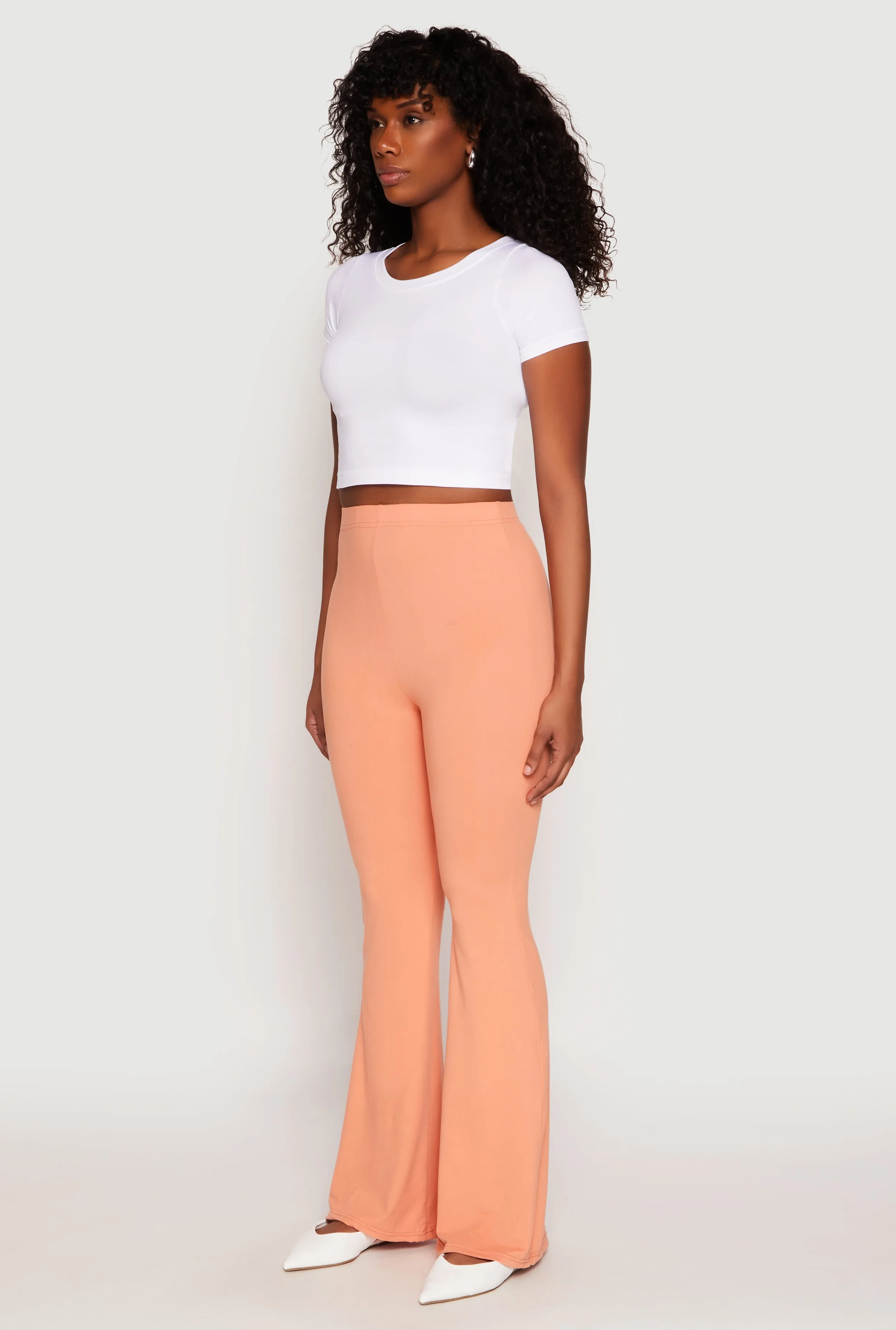 Soft Knit High Waisted Flare Pants sold by Rainbow product image thumbnail 2