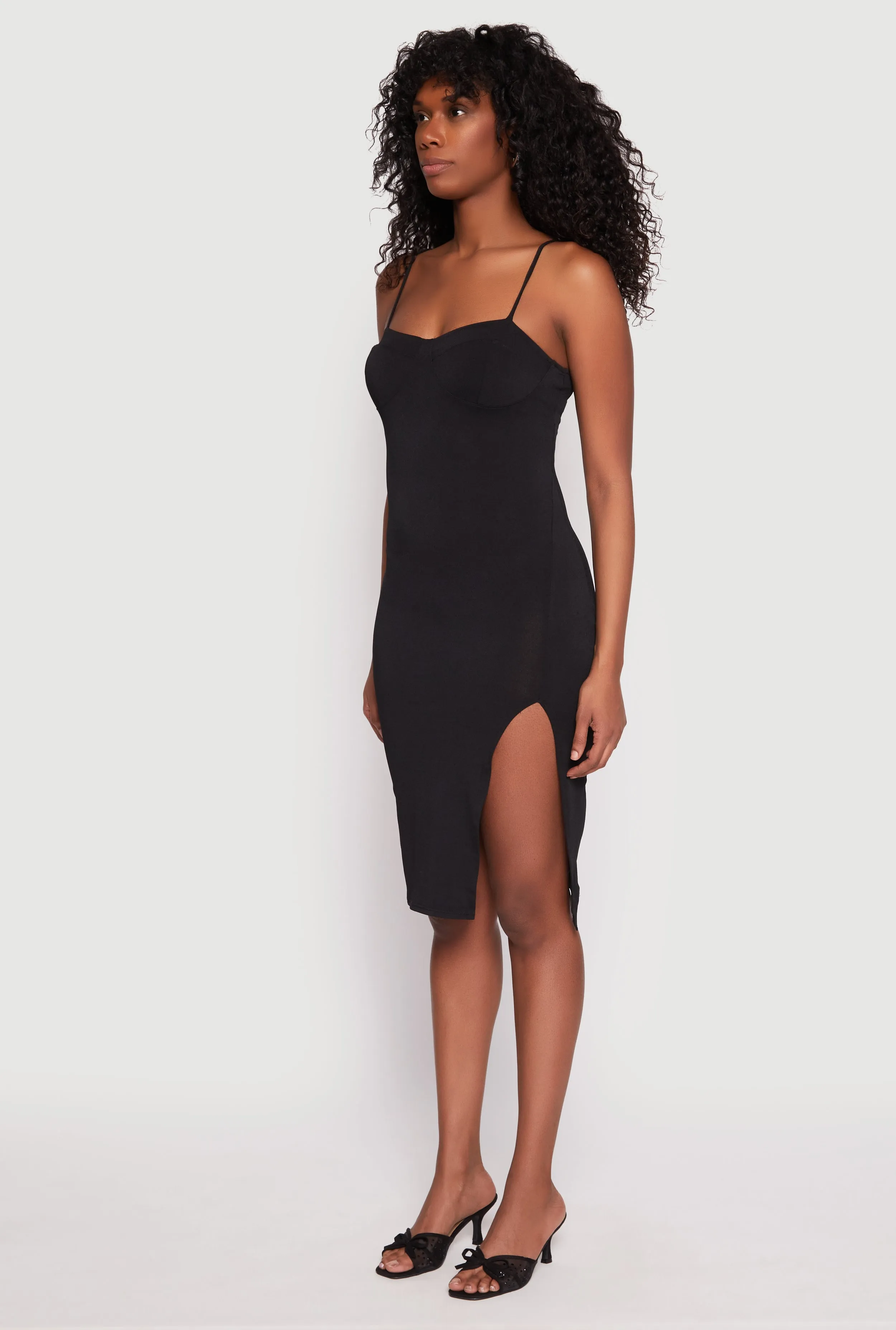 Crepe Knit Side Slit Bustier Dress sold by Rainbow product image thumbnail 2