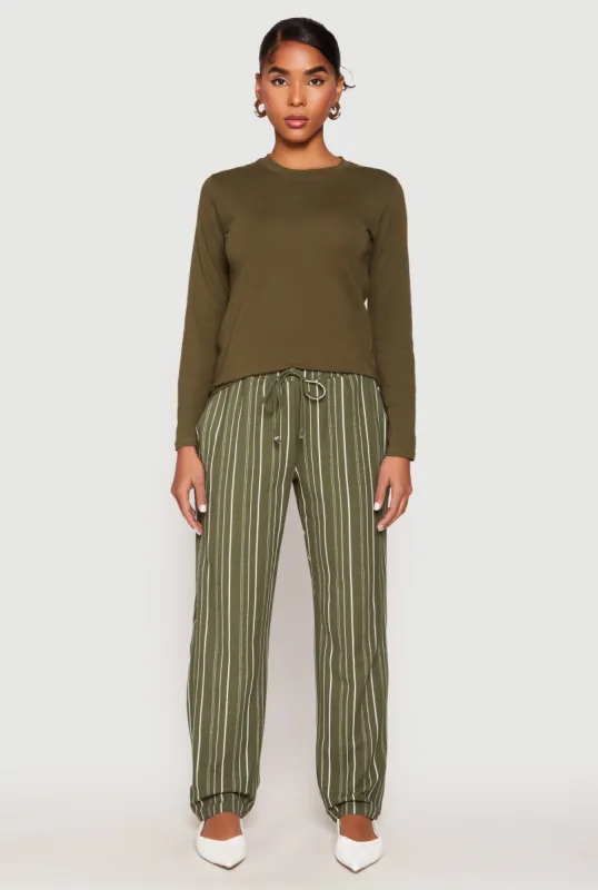 Drawstring Striped Dress Pants sold by Rainbow
