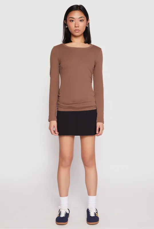 Basic Long Sleeve Crew Neck T Shirt sold by Rainbow