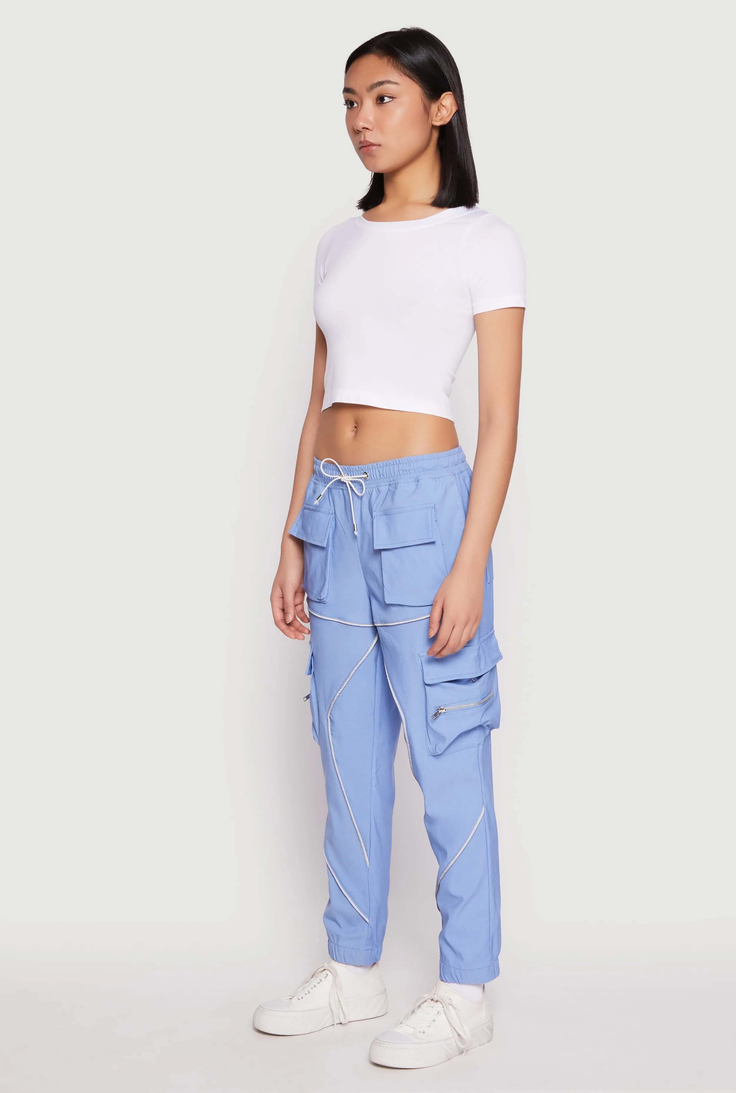 Contrast Piping Hyperstretch Cargo Joggers sold by Rainbow product image thumbnail 2