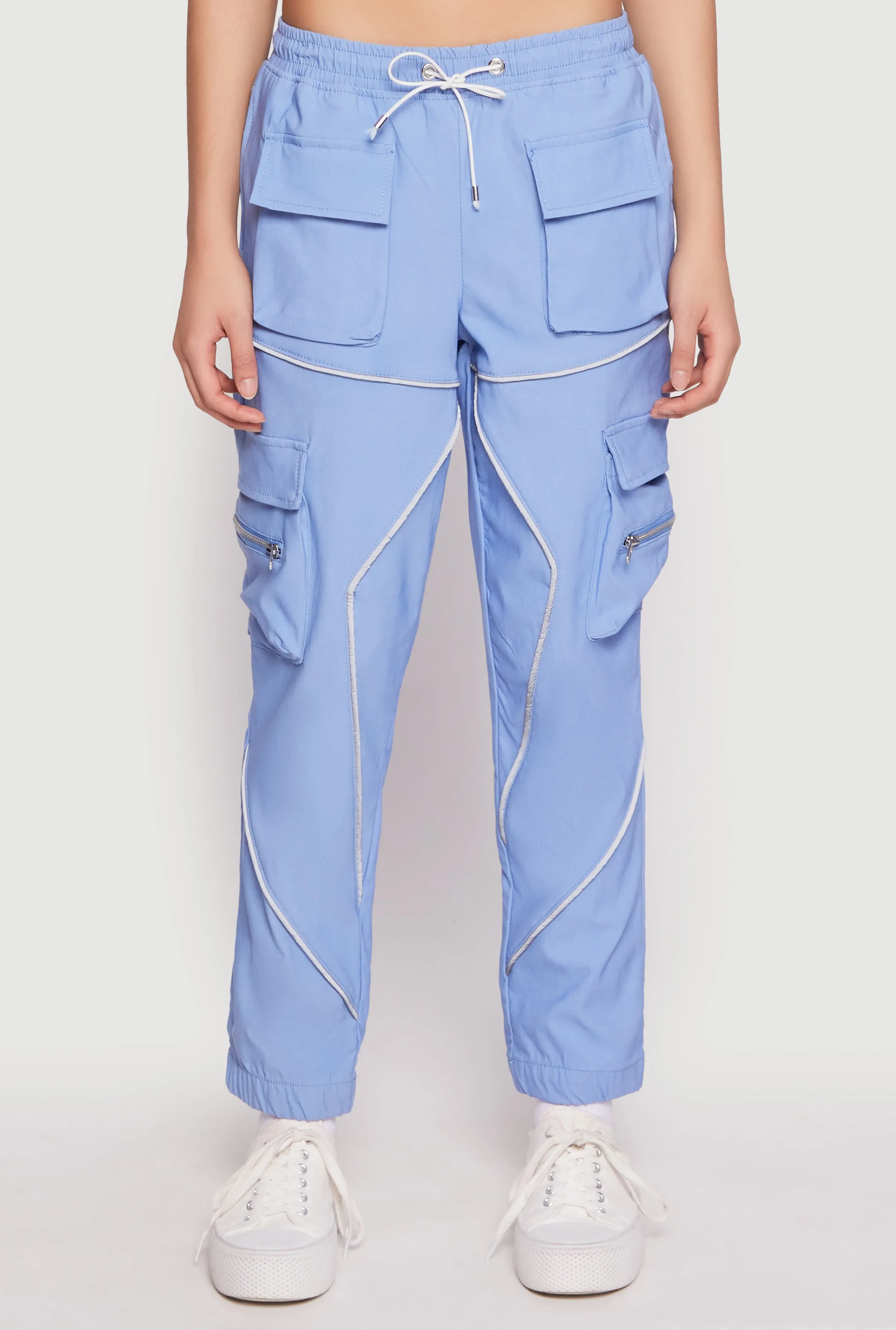 Contrast Piping Hyperstretch Cargo Joggers sold by Rainbow product image thumbnail 3