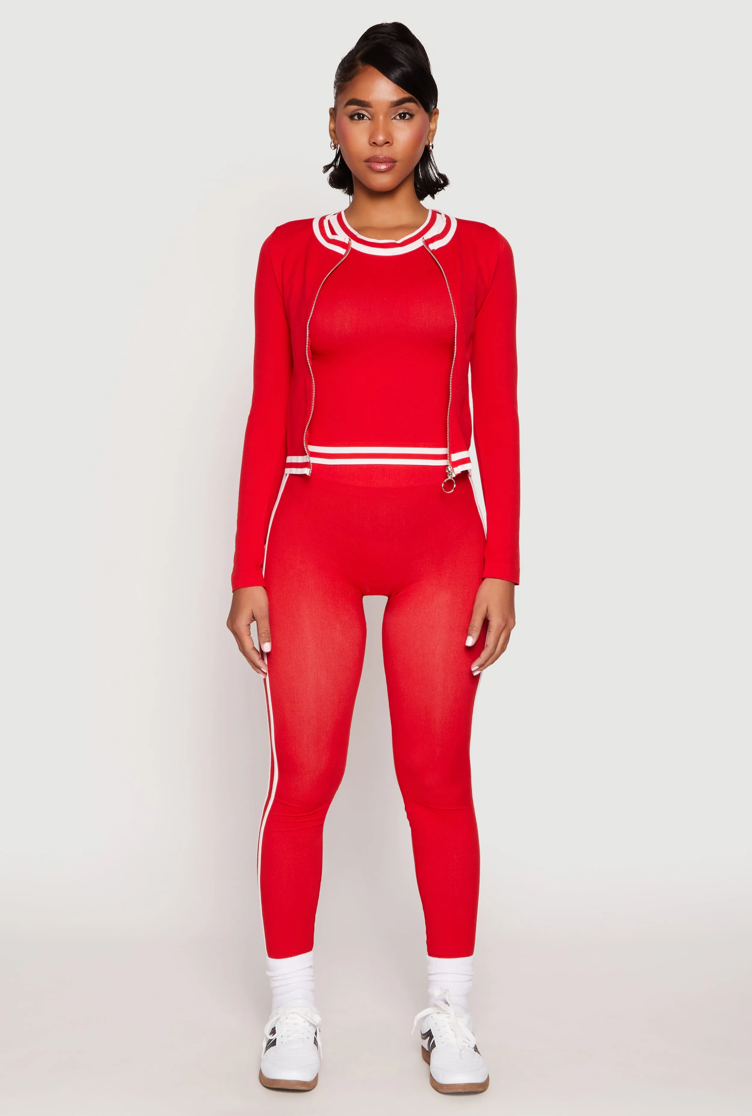 Seamless Varsity Stripe Track Jacket sold by Rainbow product image thumbnail 2