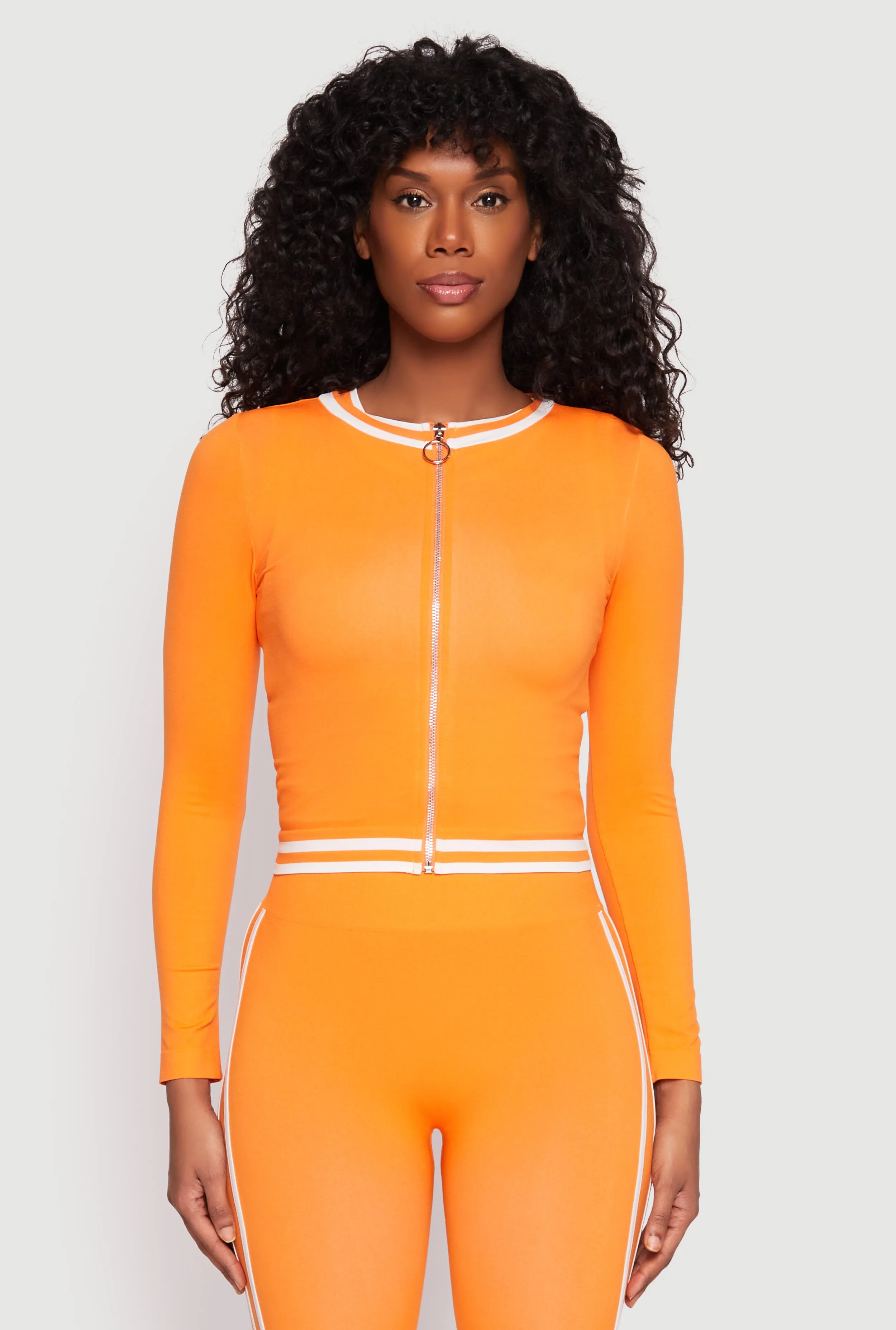 Seamless Varsity Stripe Track Jacket sold by Rainbow