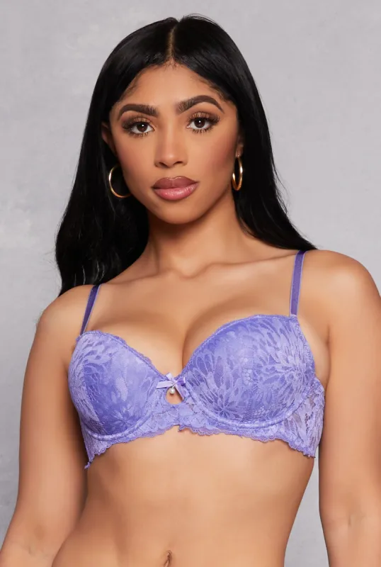 Cut Out Front Lace Plunge Bra sold by Rainbow