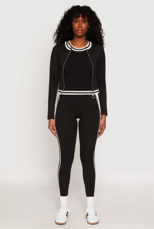 Seamless Varsity Stripe Leggings sold by Rainbow