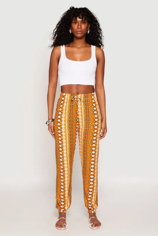 Boho Border Print Joggers sold by Rainbow