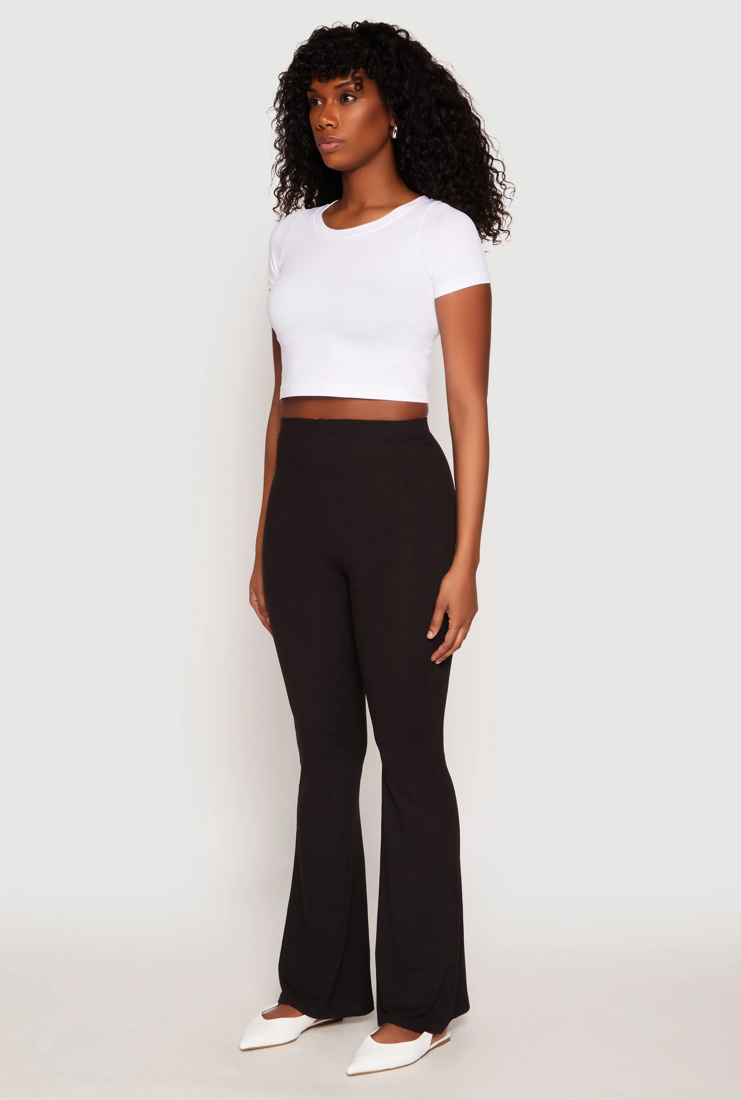 Soft Knit High Waisted Flare Pants sold by Rainbow product image thumbnail 2