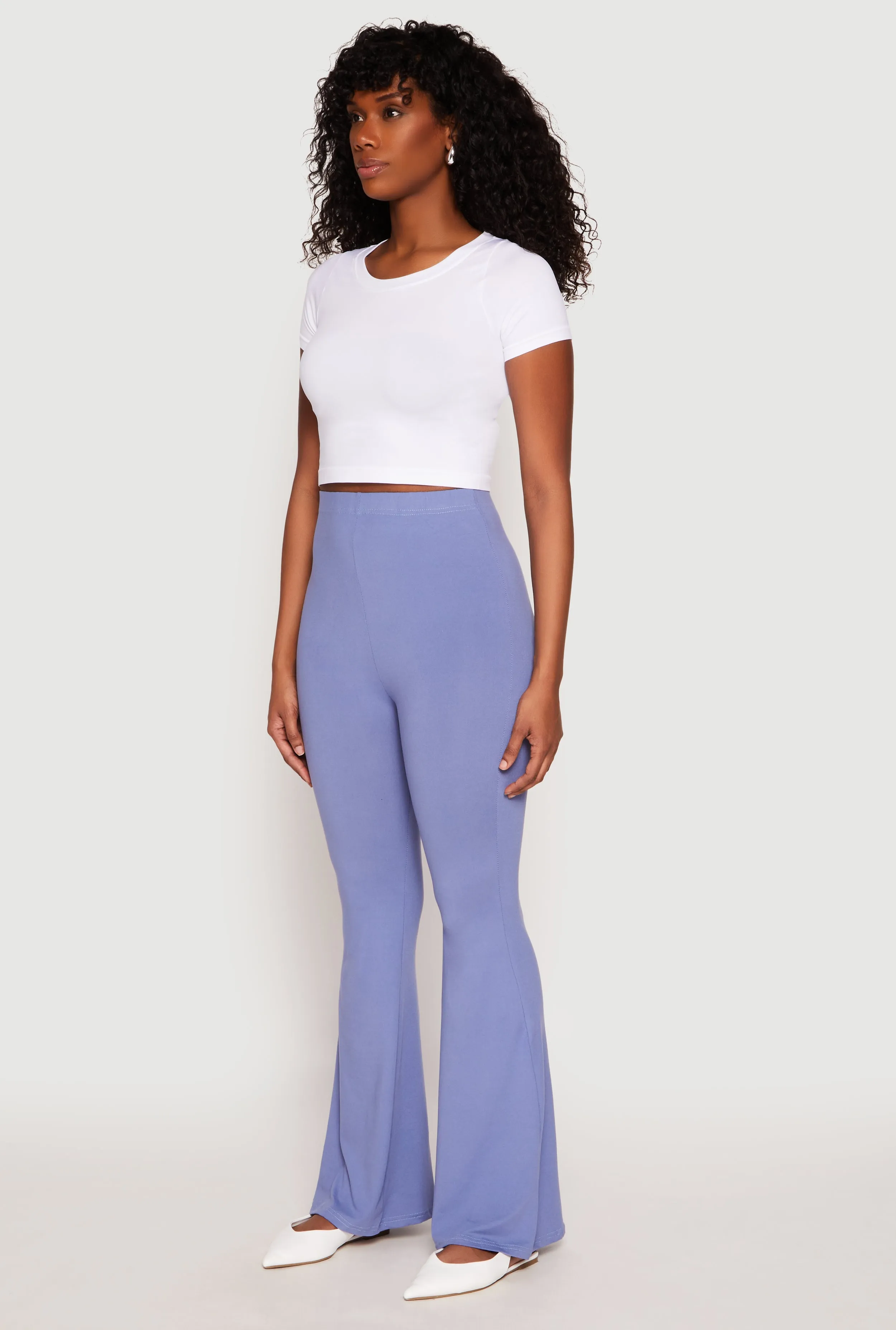 Soft Knit High Waisted Flare Pants sold by Rainbow product image thumbnail 2