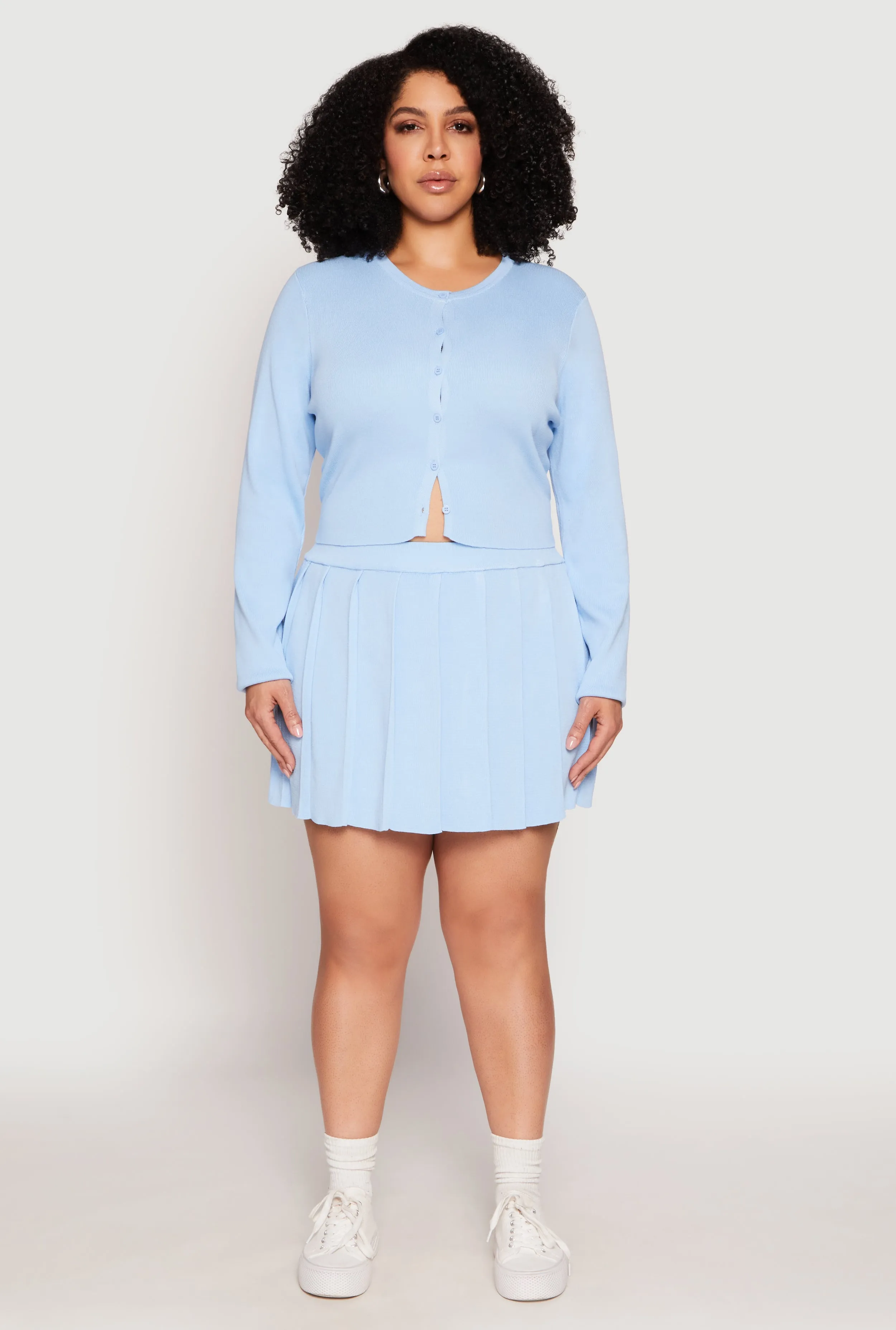 Plus Size Daisy High Waisted Pleated Skort sold by Rainbow