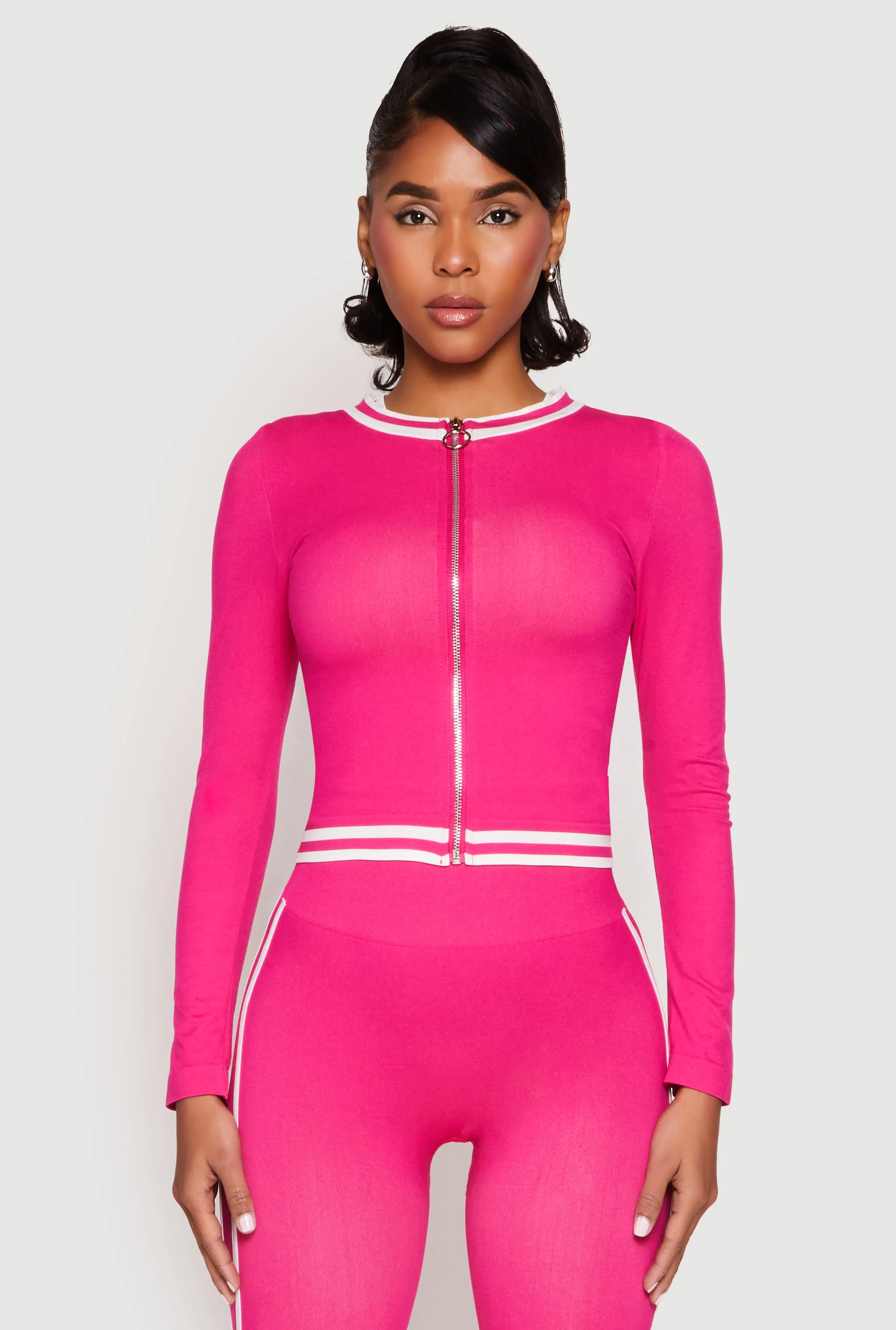 Seamless Varsity Stripe Track Jacket sold by Rainbow product image thumbnail 2