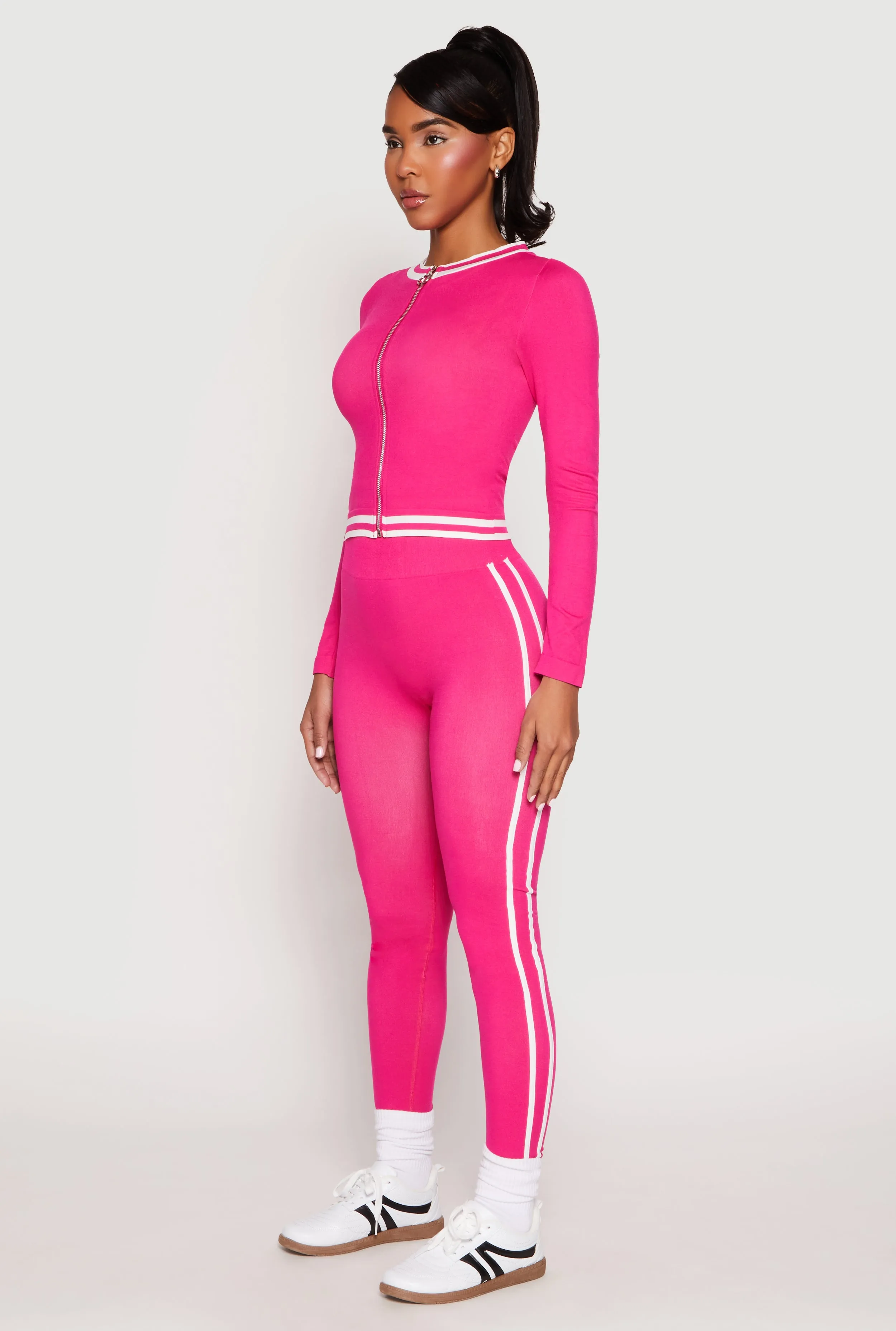 Seamless Varsity Stripe Track Jacket sold by Rainbow product image thumbnail 3