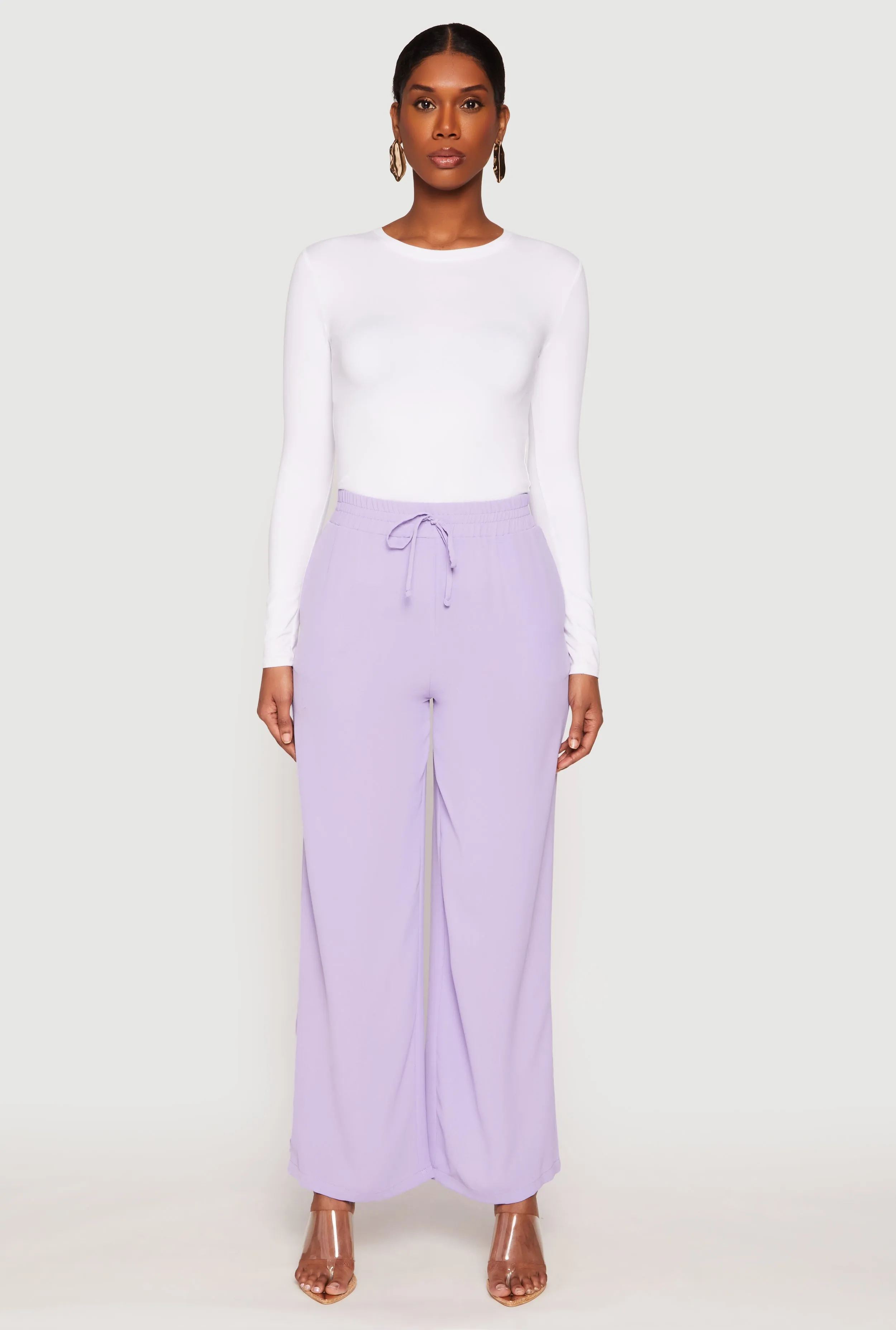 Faux Drawstring Dress Pants sold by Rainbow