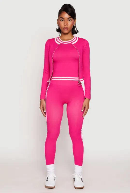 Seamless Varsity Stripe Leggings sold by Rainbow