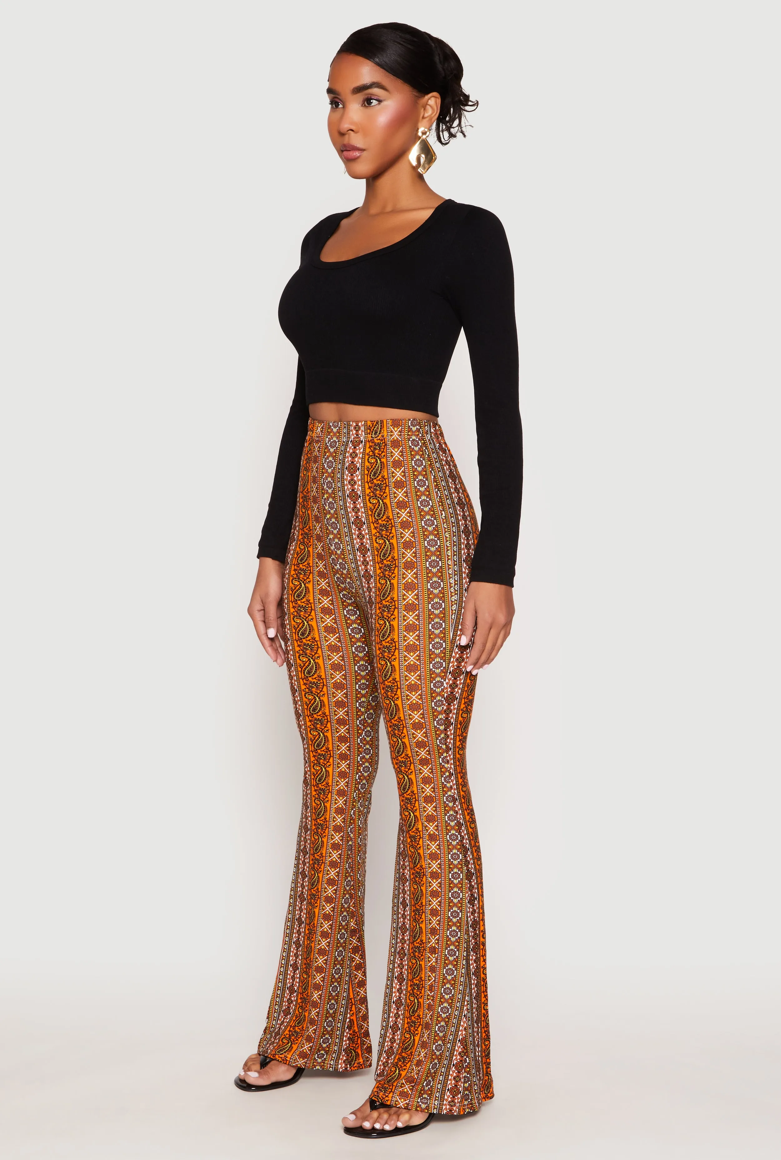 Boho Print High Waist Flare Pants sold by Rainbow product image thumbnail 2