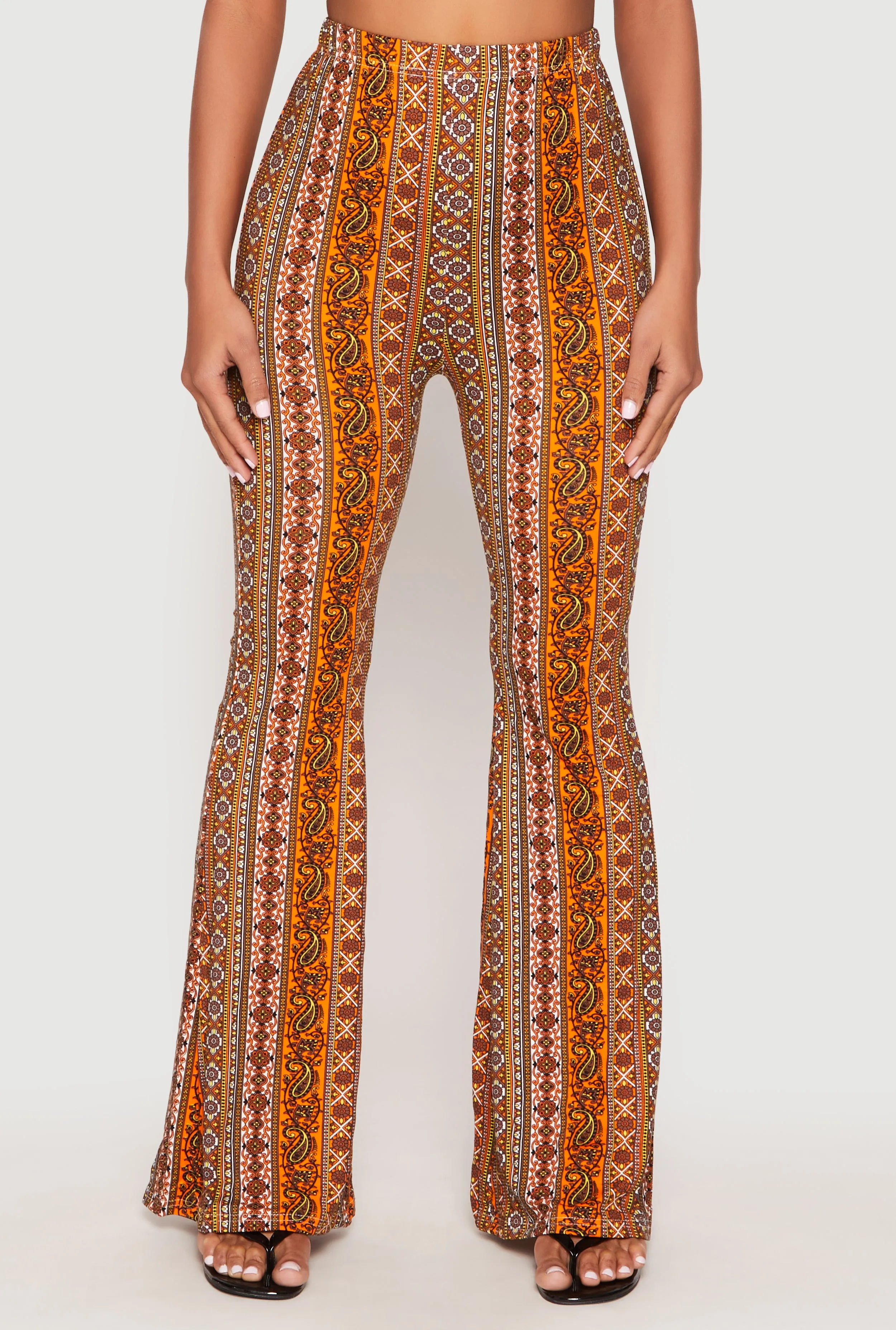 Boho Print High Waist Flare Pants sold by Rainbow product image thumbnail 3