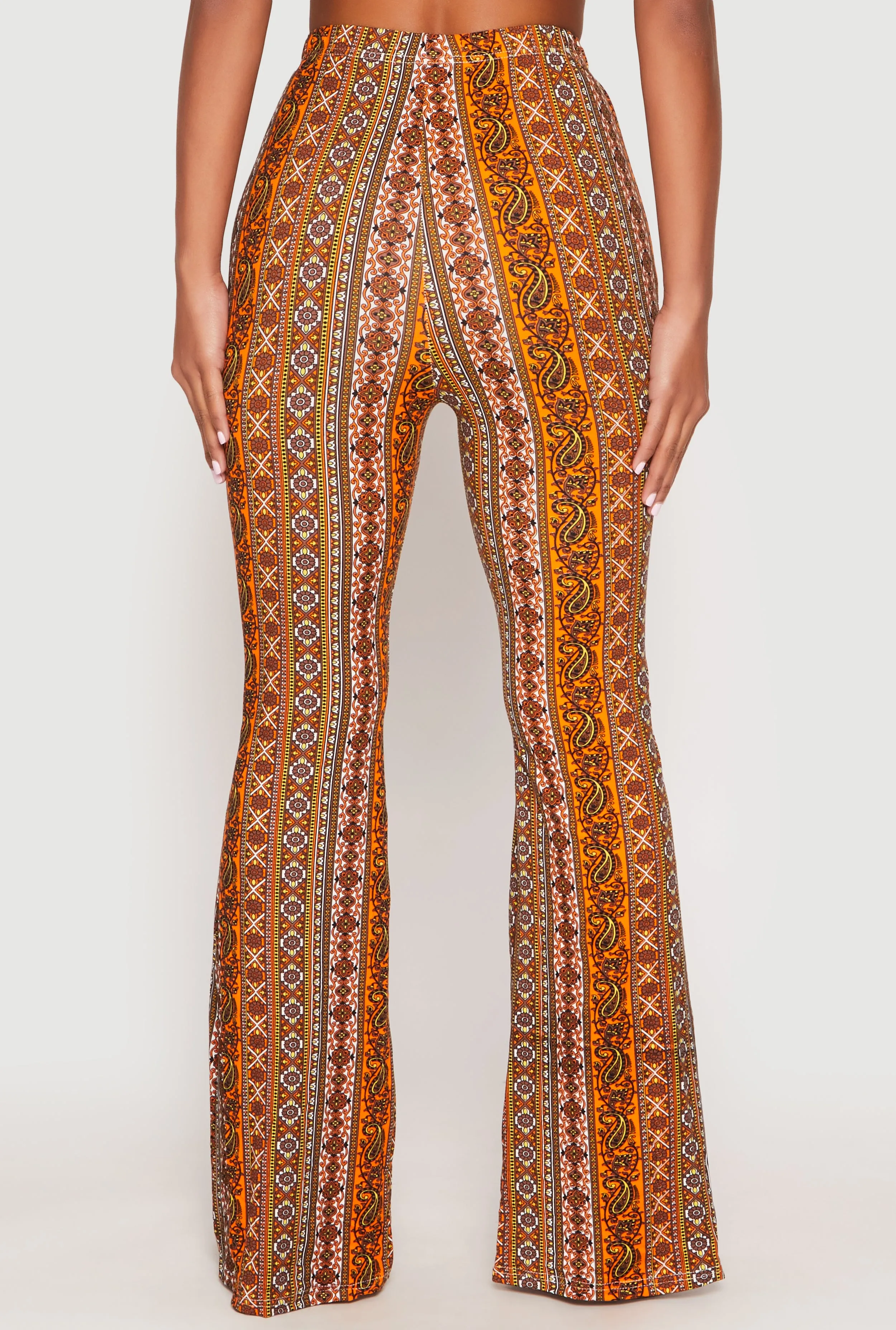 Boho Print High Waist Flare Pants sold by Rainbow product image thumbnail 5