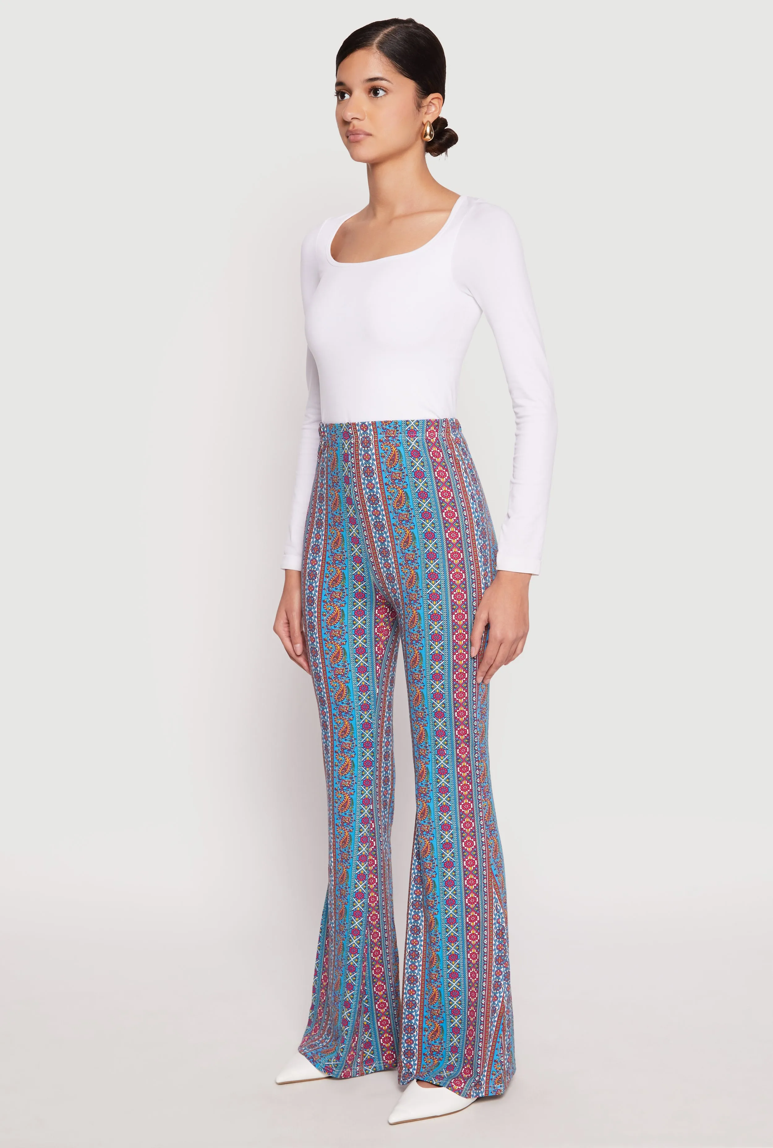 Boho Print High Waist Flare Pants sold by Rainbow product image thumbnail 2