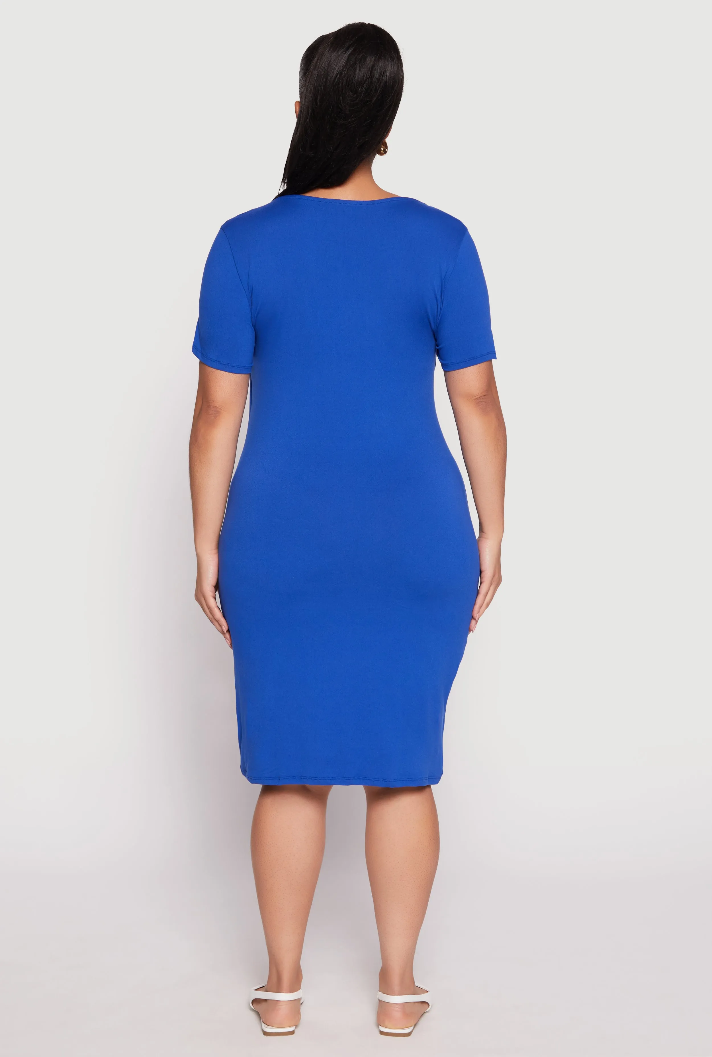 Plus Size Square Neck T Shirt Dress sold by Rainbow product image thumbnail 3