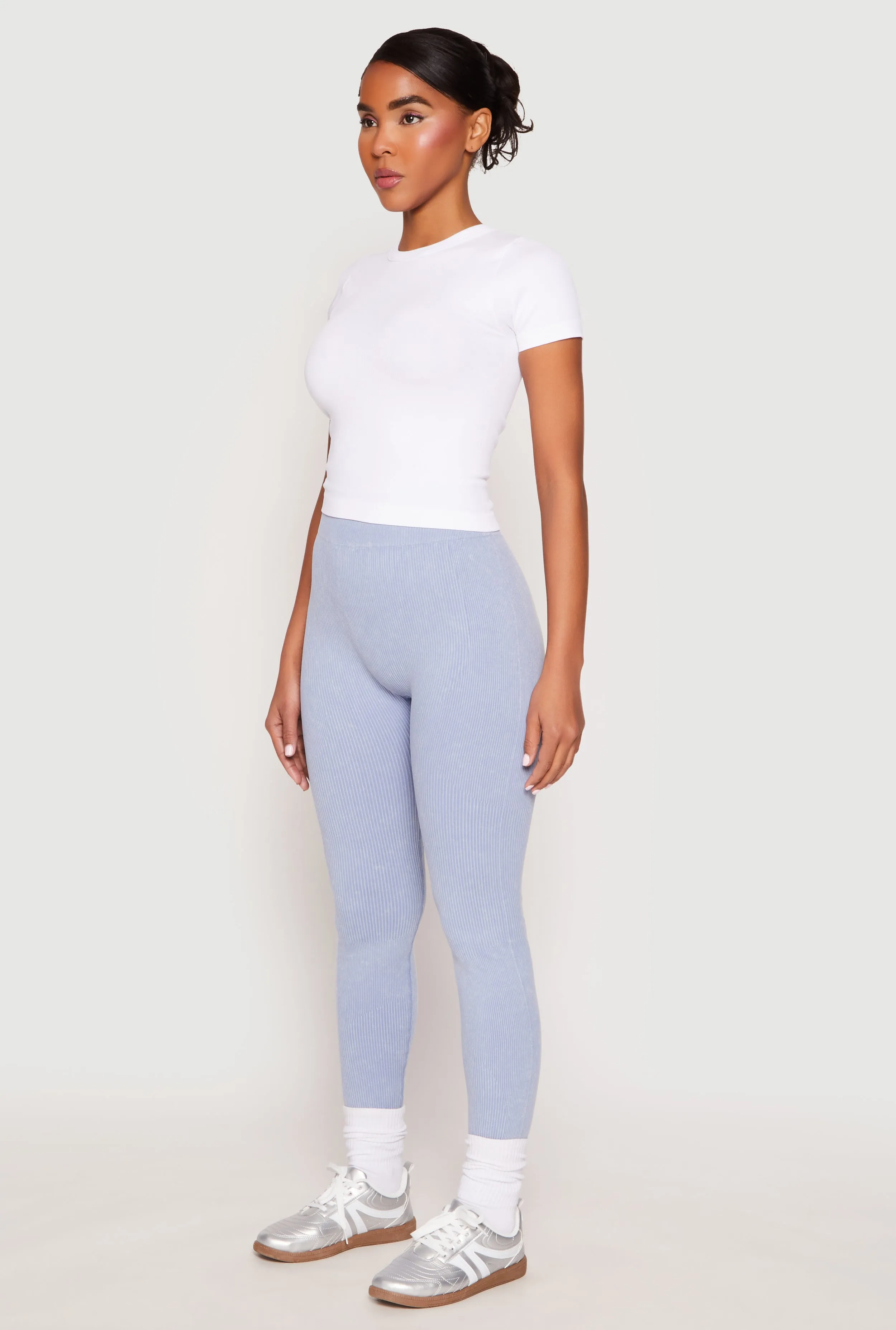 Seamless Acid Wash High Waisted Leggings sold by Rainbow product image thumbnail 2