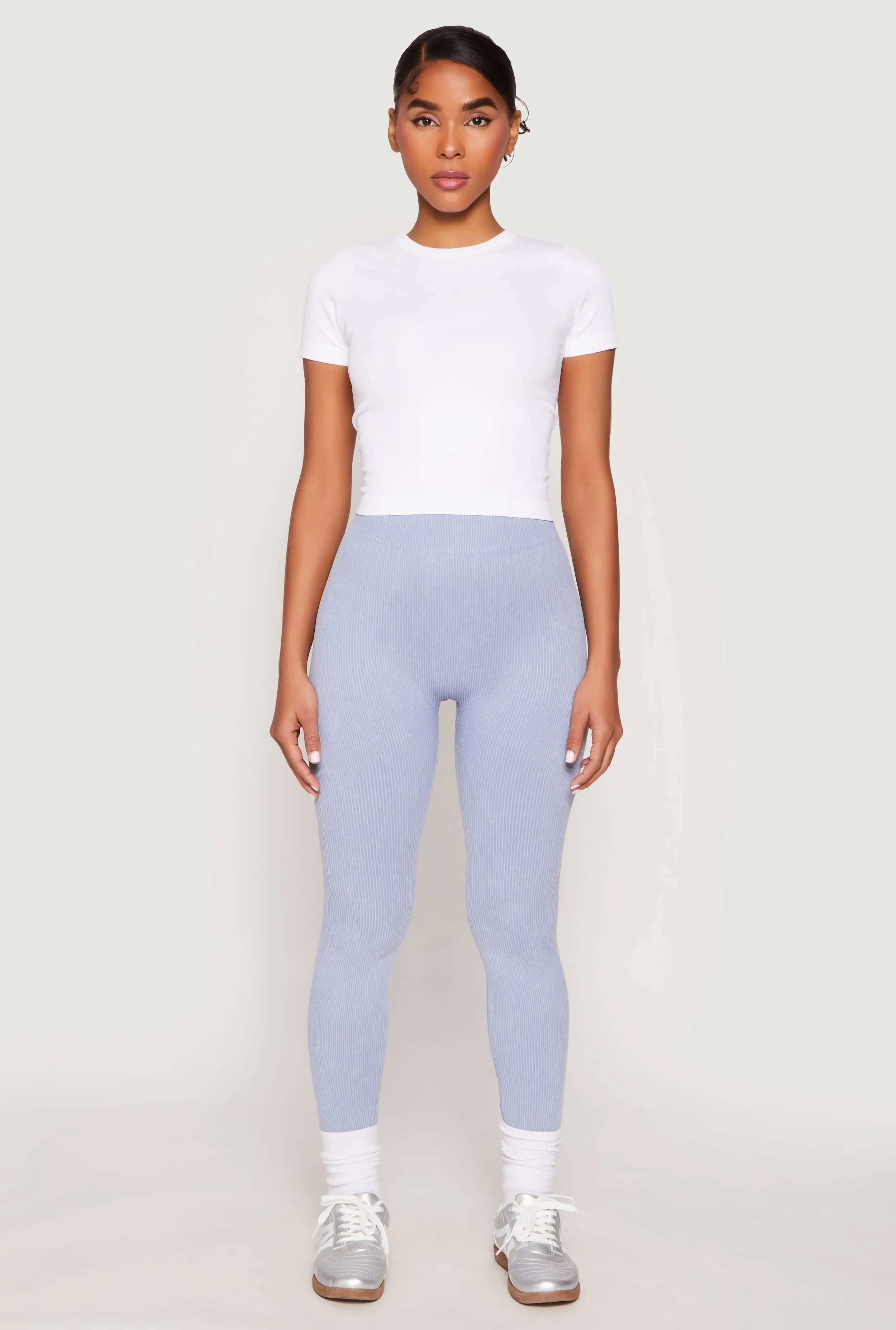Seamless Acid Wash High Waisted Leggings sold by Rainbow