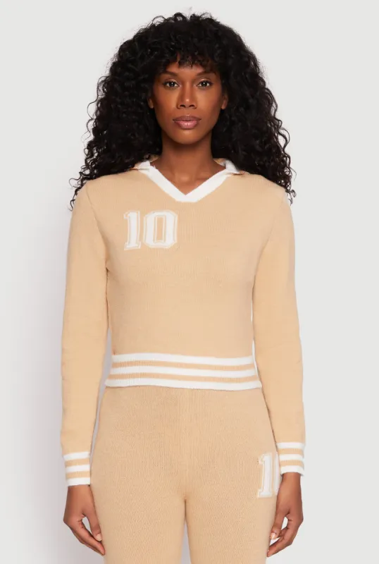 Daisy Johnny Collar 10 Graphic Sweater sold by Rainbow
