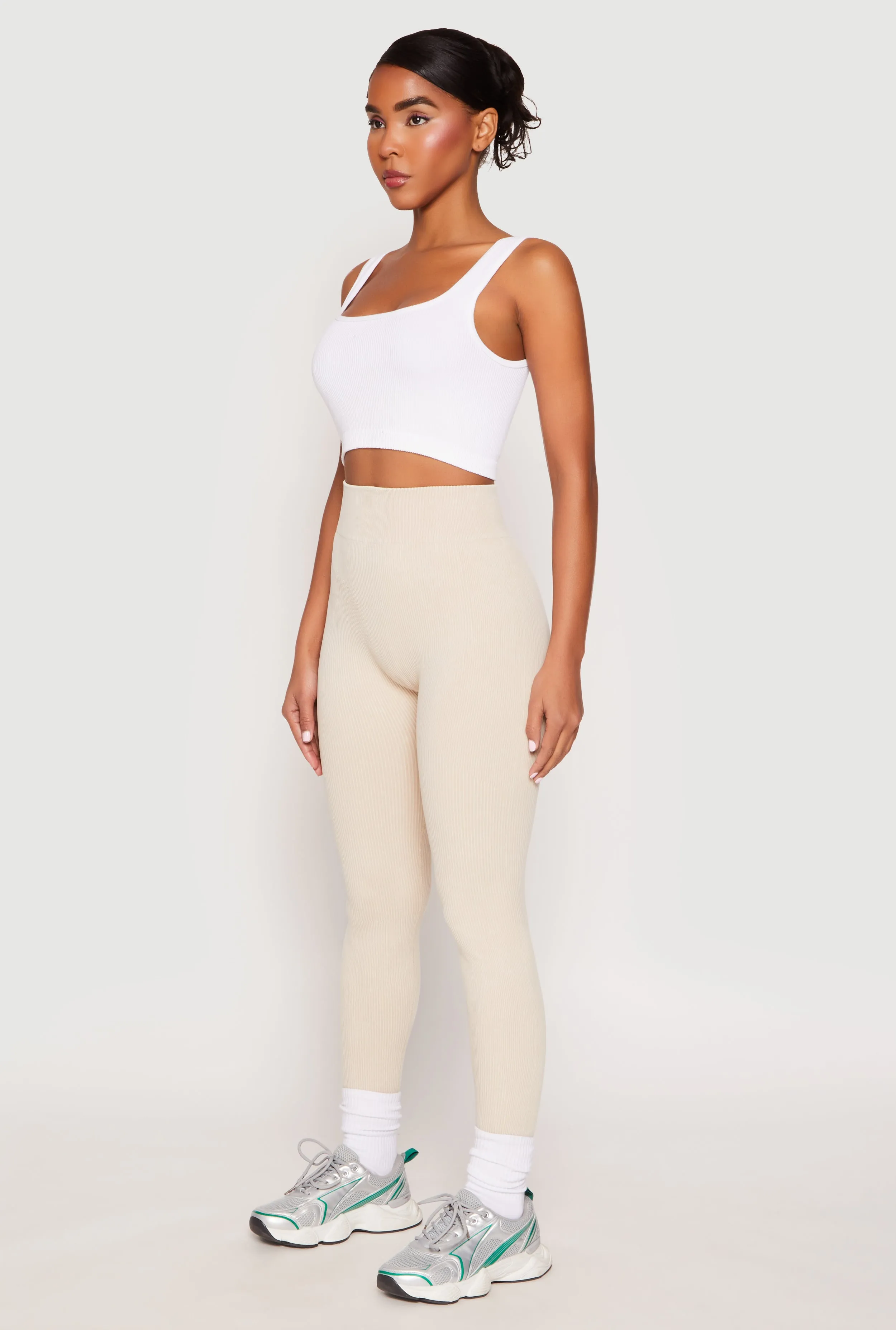 Seamless Acid Wash High Waisted Leggings sold by Rainbow product image thumbnail 2