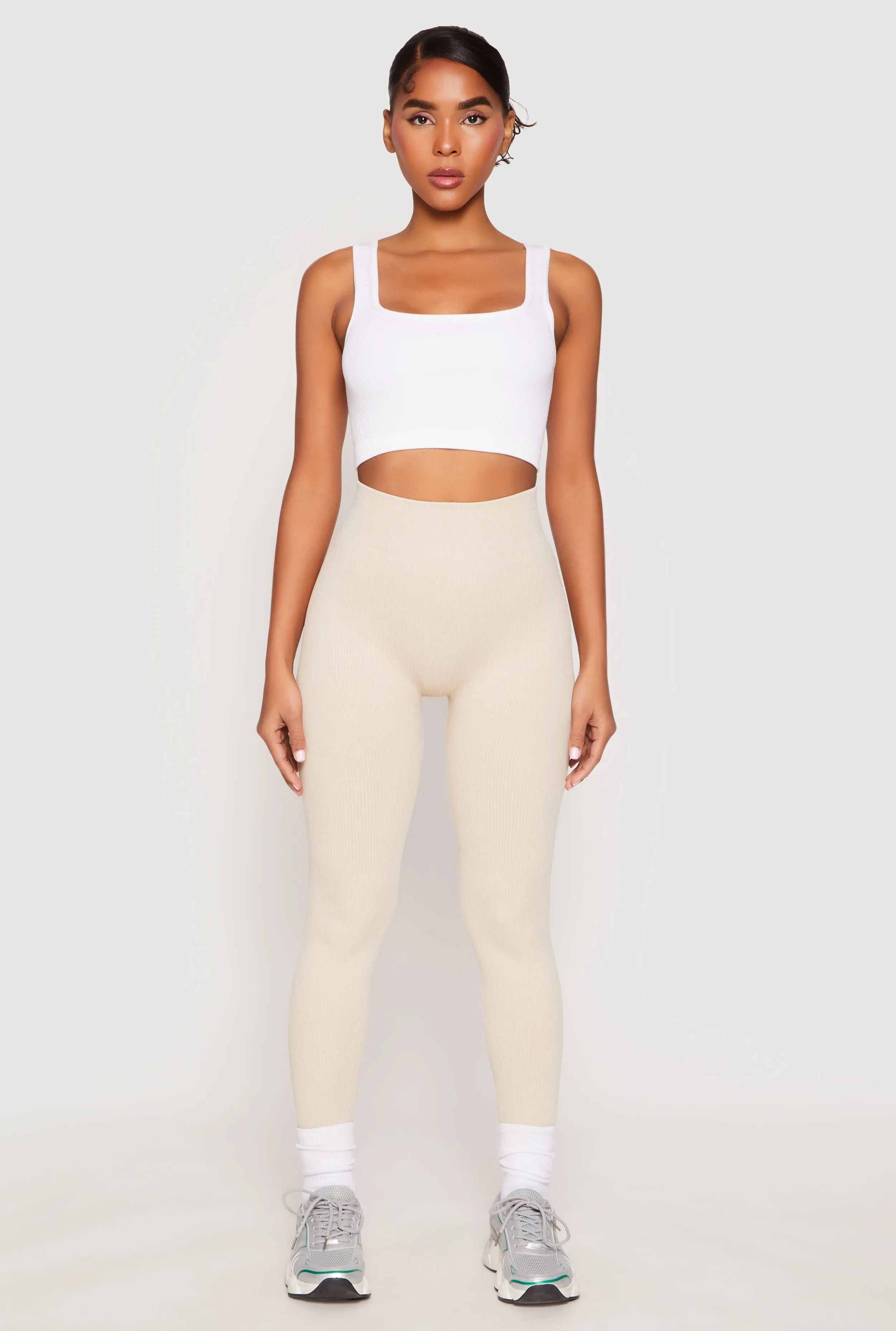 Seamless Acid Wash High Waisted Leggings sold by Rainbow